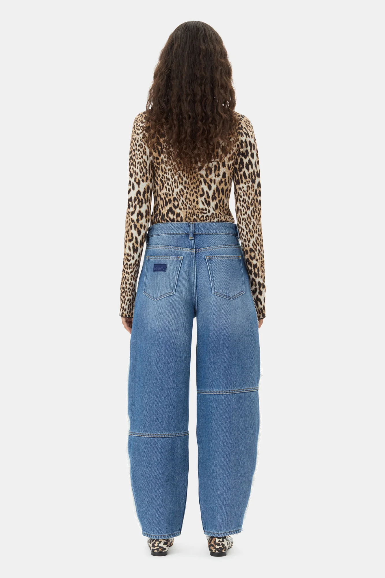 Fine Merino Jacquard Leopard Polo | Leopard - Image 6