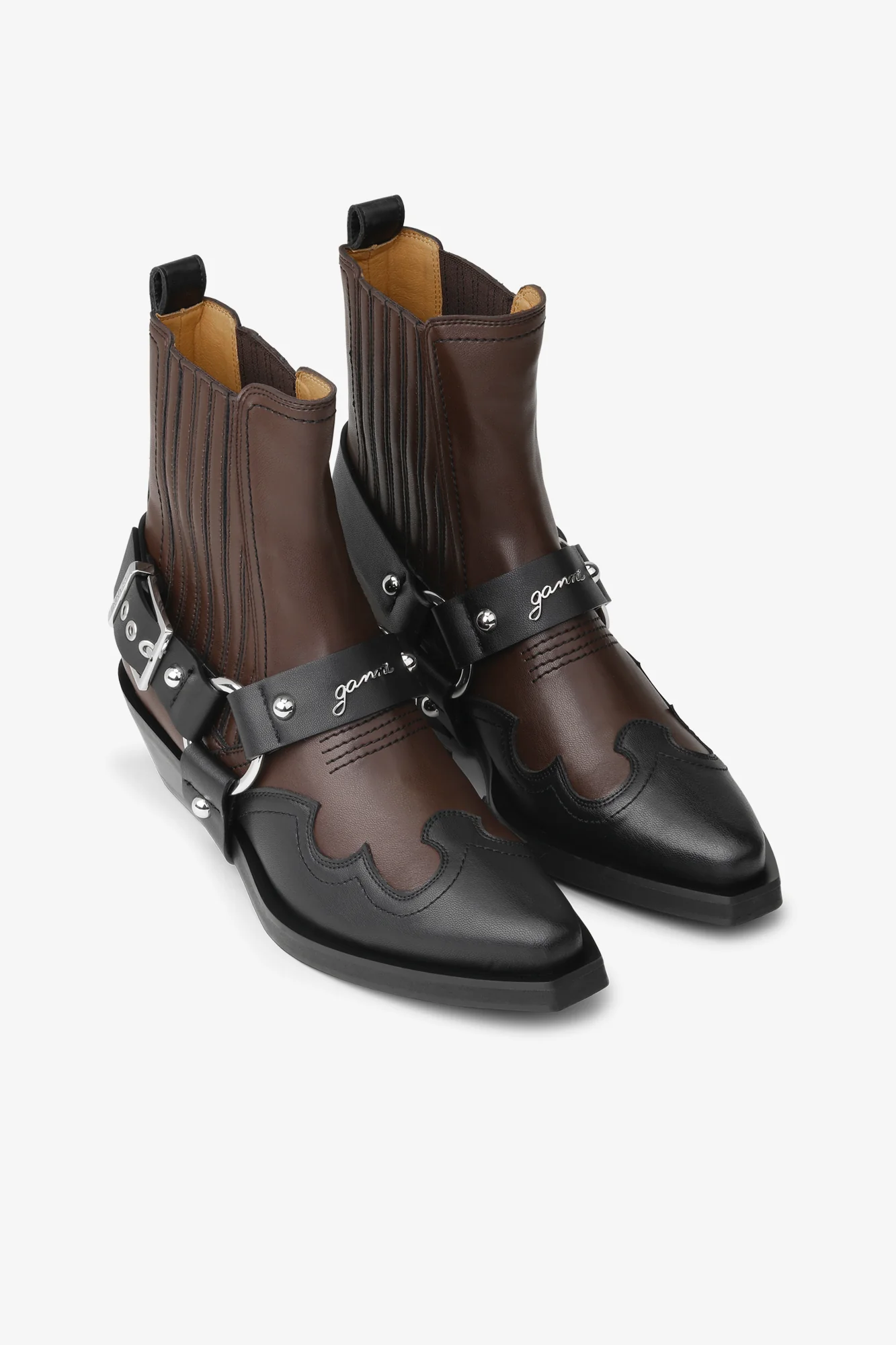 Fitted Chelsea Western Boot Bicolor | Black/Chocolate Fondant - Image 2