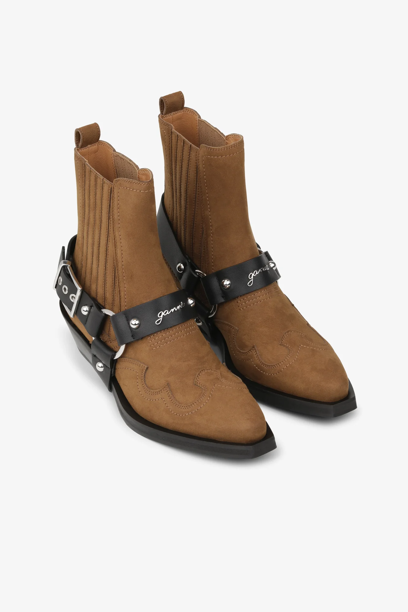 Fitted Chelsea Western Boot Suede | Tobacco Brown - Image 2