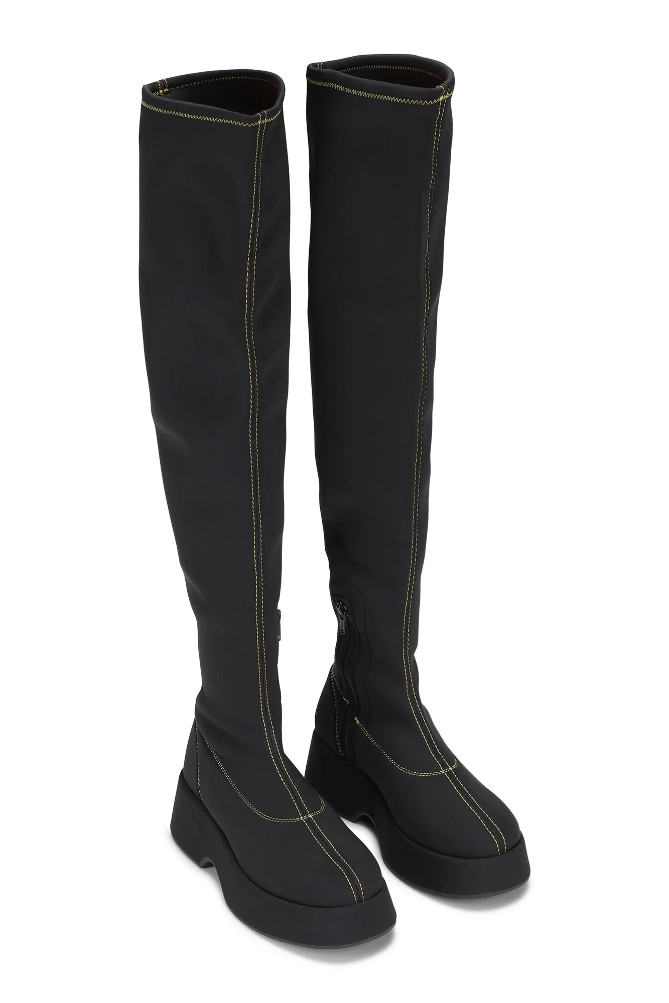 Flatform Over-the-Knee Boots | Black - Image 3