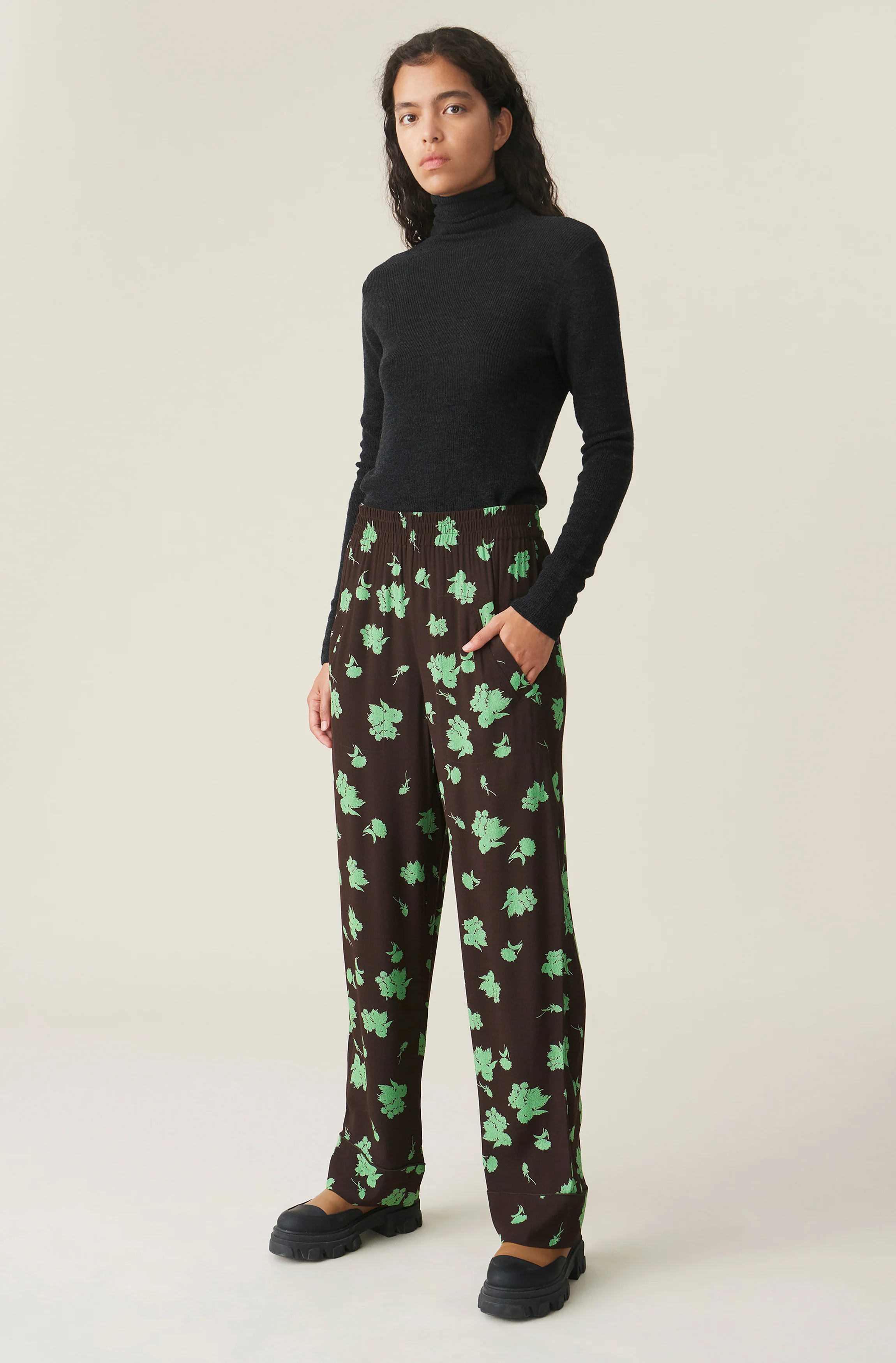 Floral Crepe Trousers | Mole - Image 2