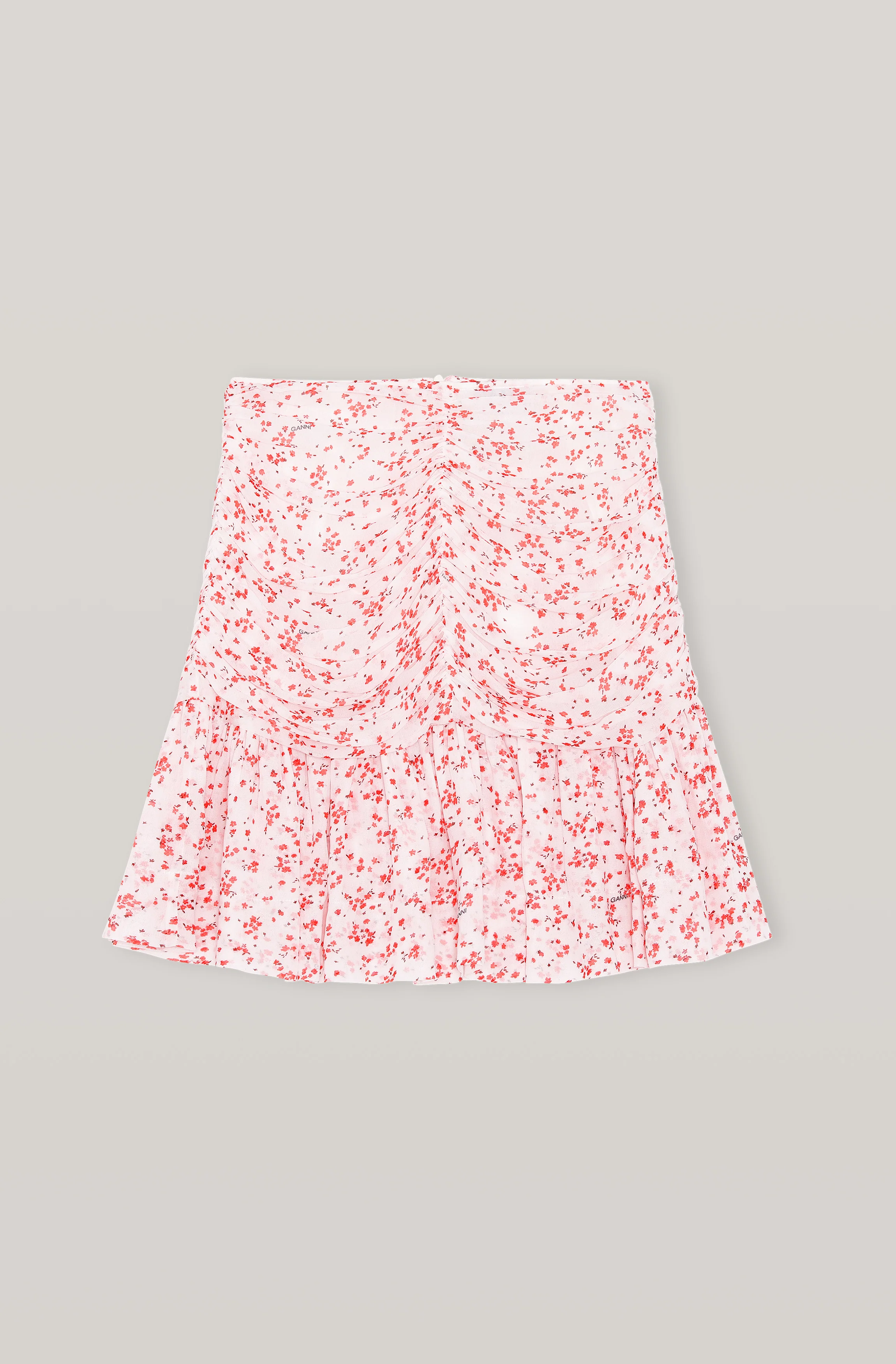 Floral Georgette Mini Skirt | Egret