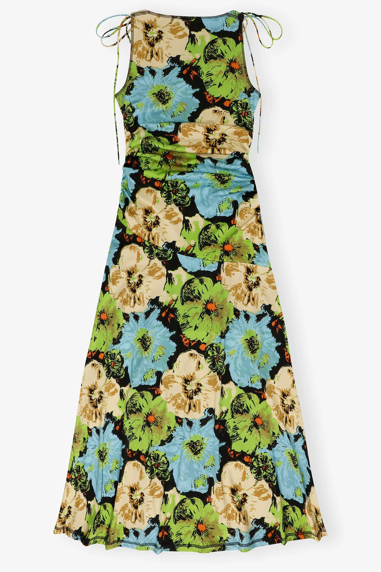 Floral Lycra Jersey Gathered Dress | Multicolor - Image 2