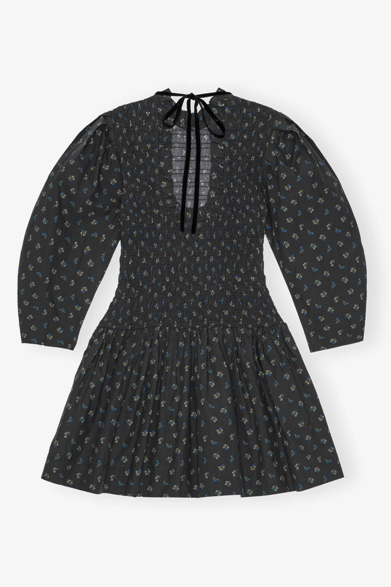 Floral Mini Smock Dress | Phantom - Image 2