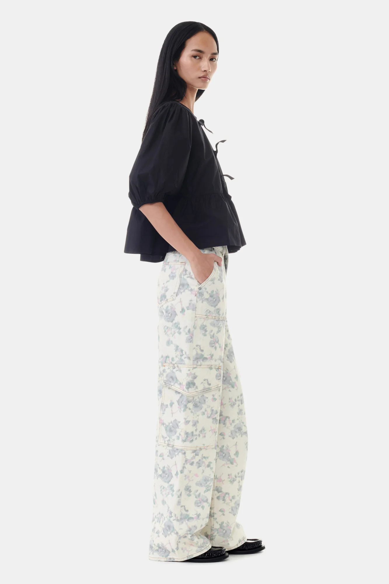 Floral Print Angi Jeans | Tofu - Image 4
