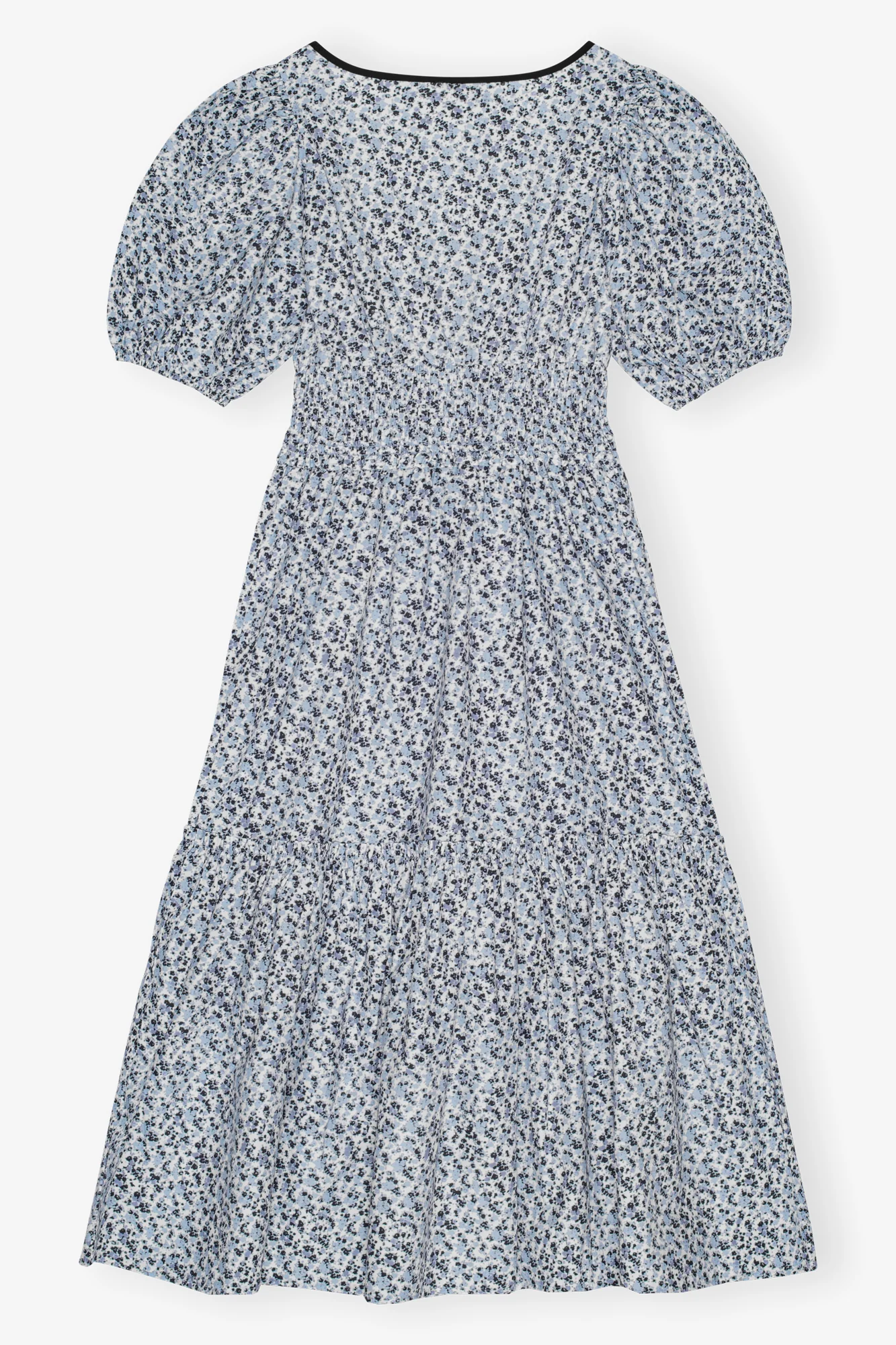 Floral Printed Cotton Long Smock Dress | Glacier Lake - Image 2