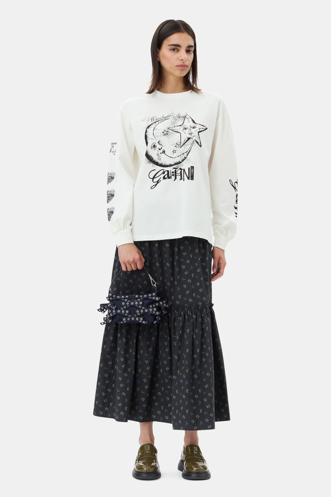 Floral Printed Maxi Skirt | Phantom - Image 3