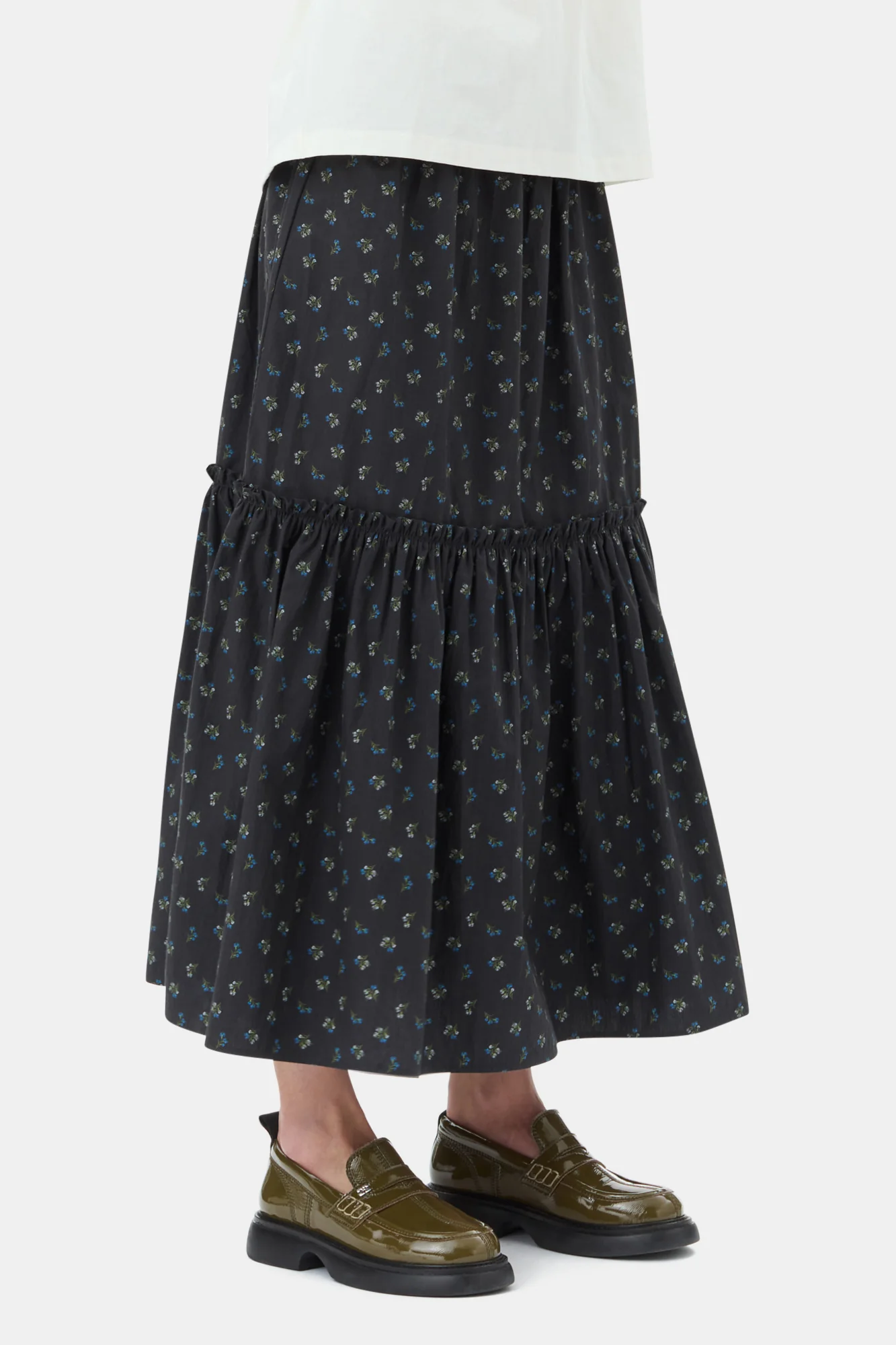 Floral Printed Maxi Skirt | Phantom - Image 4