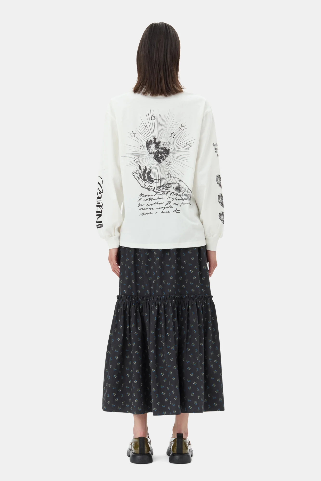 Floral Printed Maxi Skirt | Phantom - Image 6