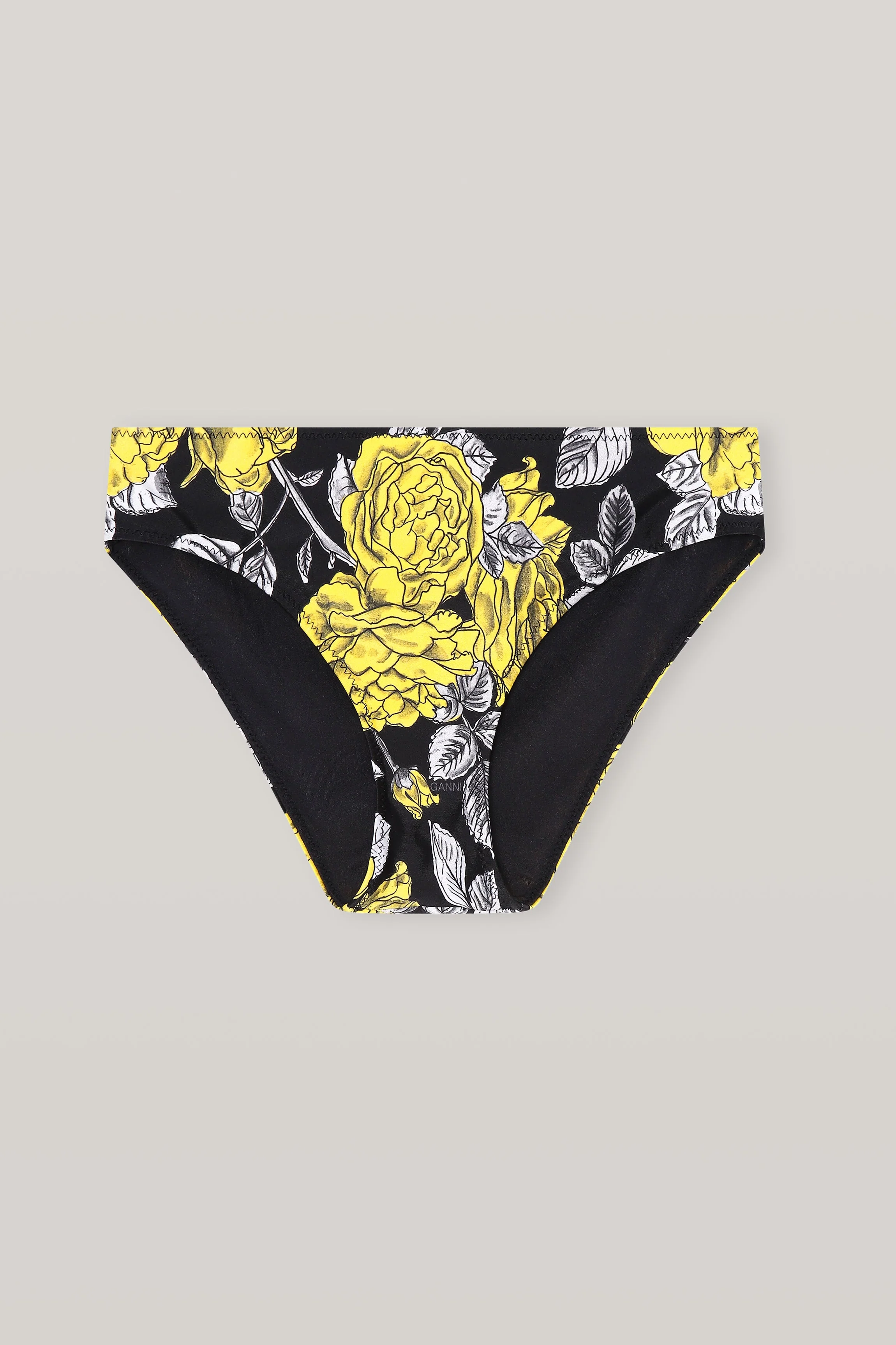 Floral Recycled Bikini Briefs | Black