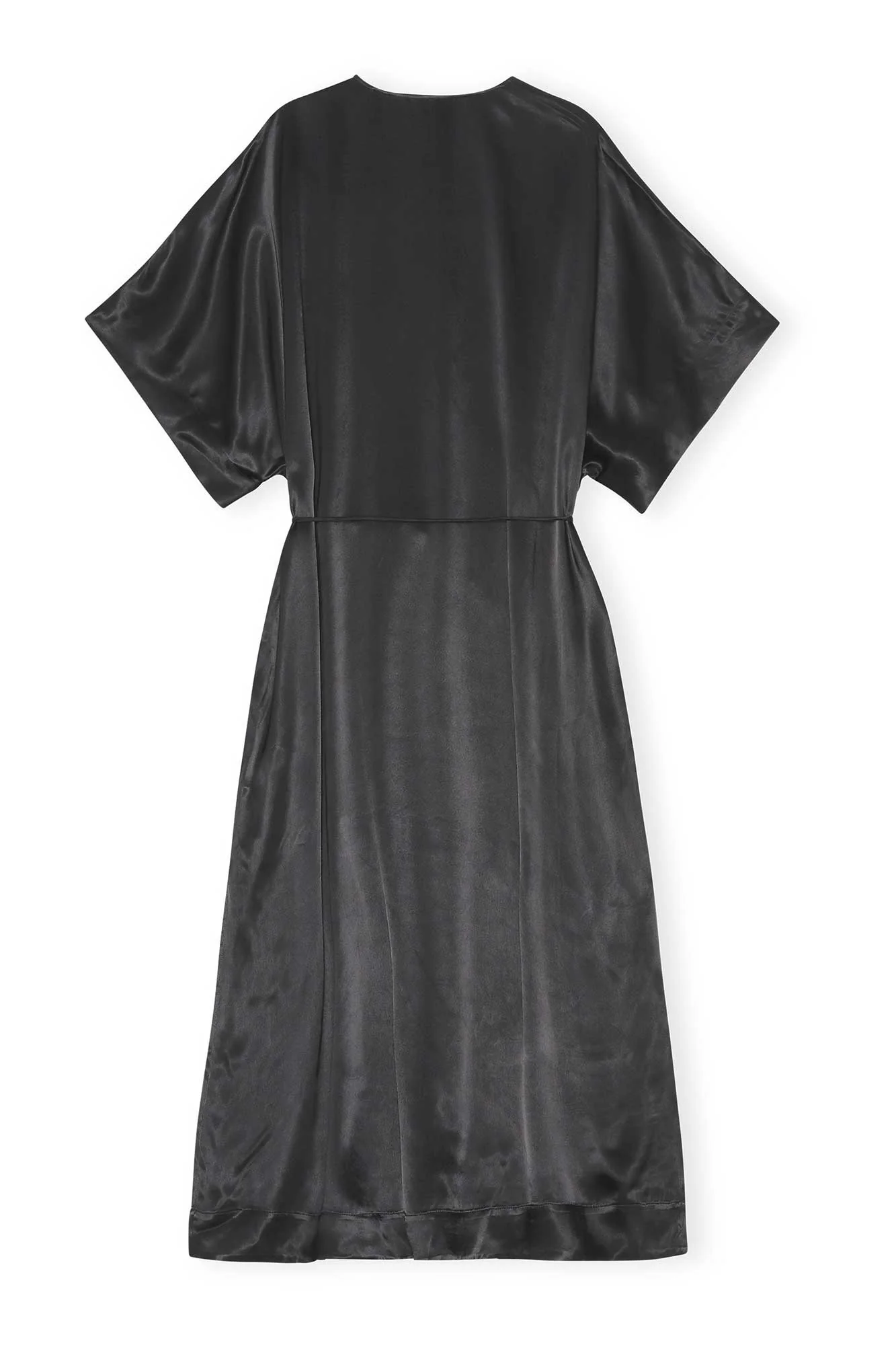 Floral Satin Maxi Dress | Black - Image 2
