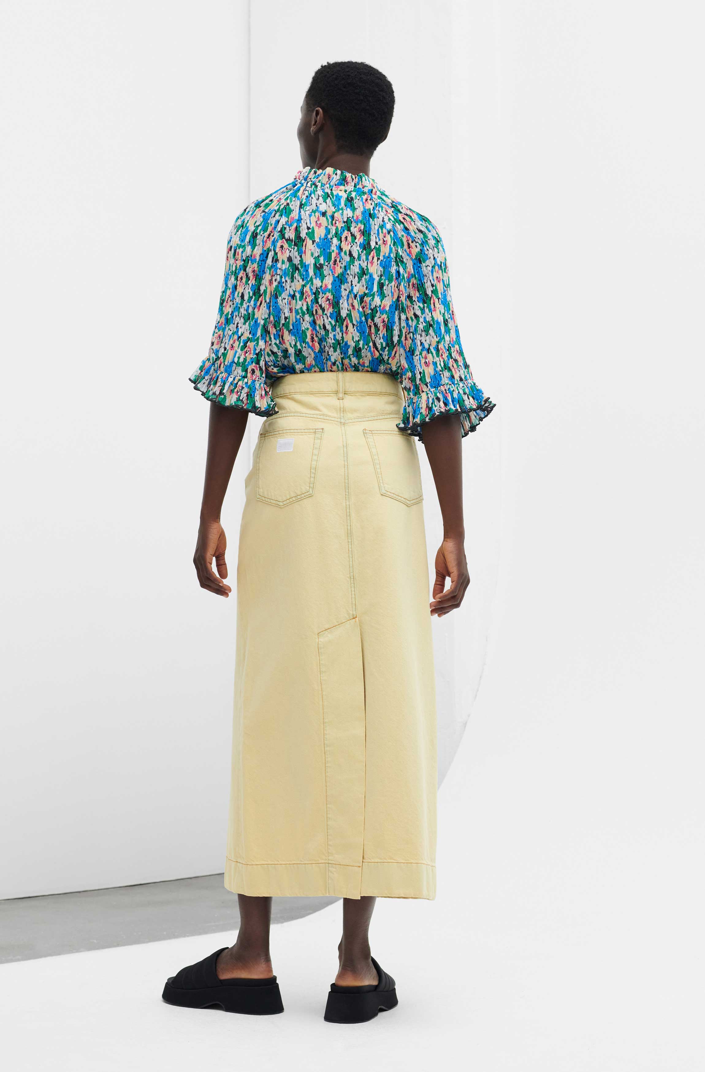 Flouncy Blouse | Floral Azure Blue - Image 5