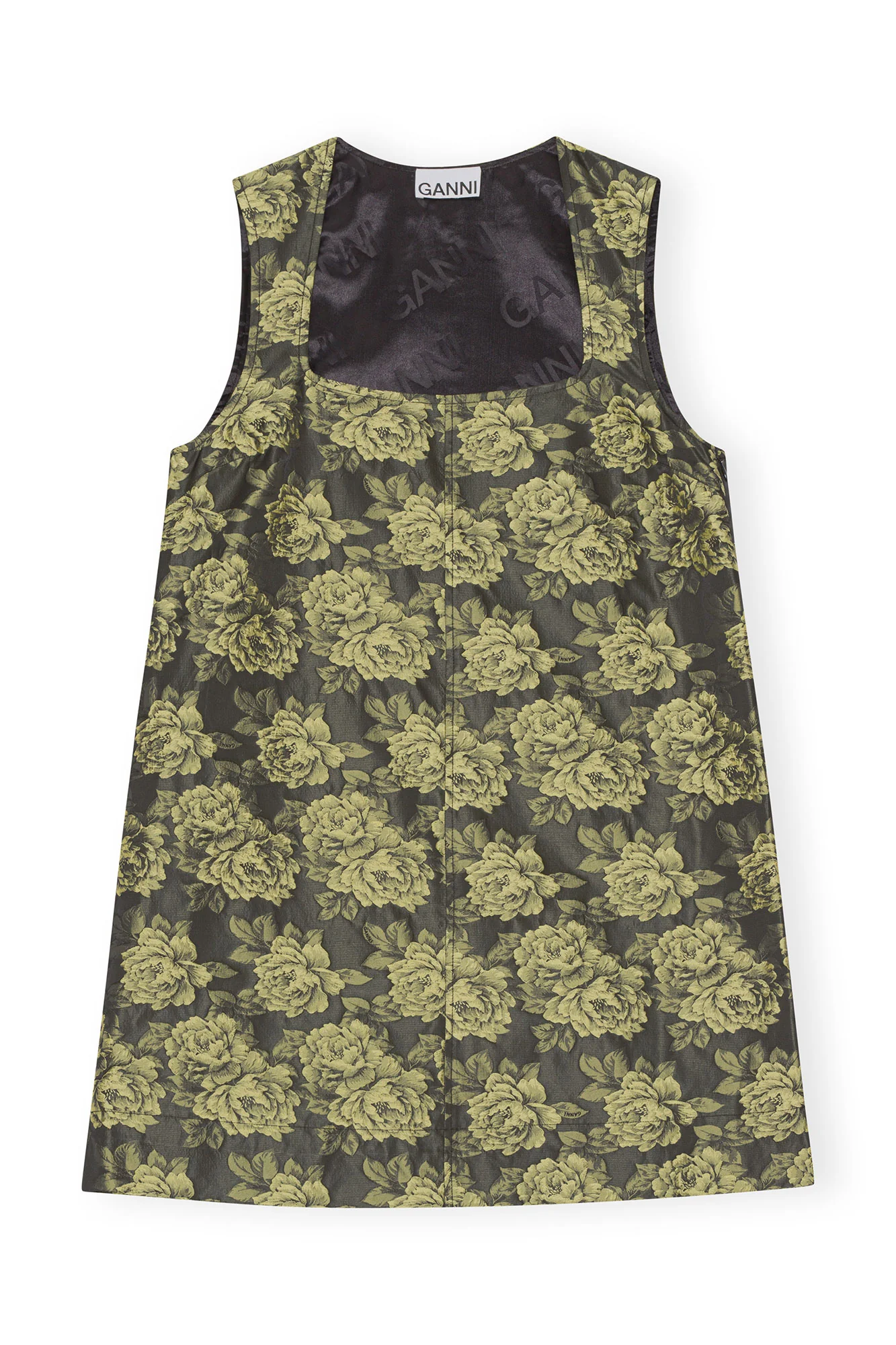 Flower Jacquard Suiting Mini Dress | Lemon Zest