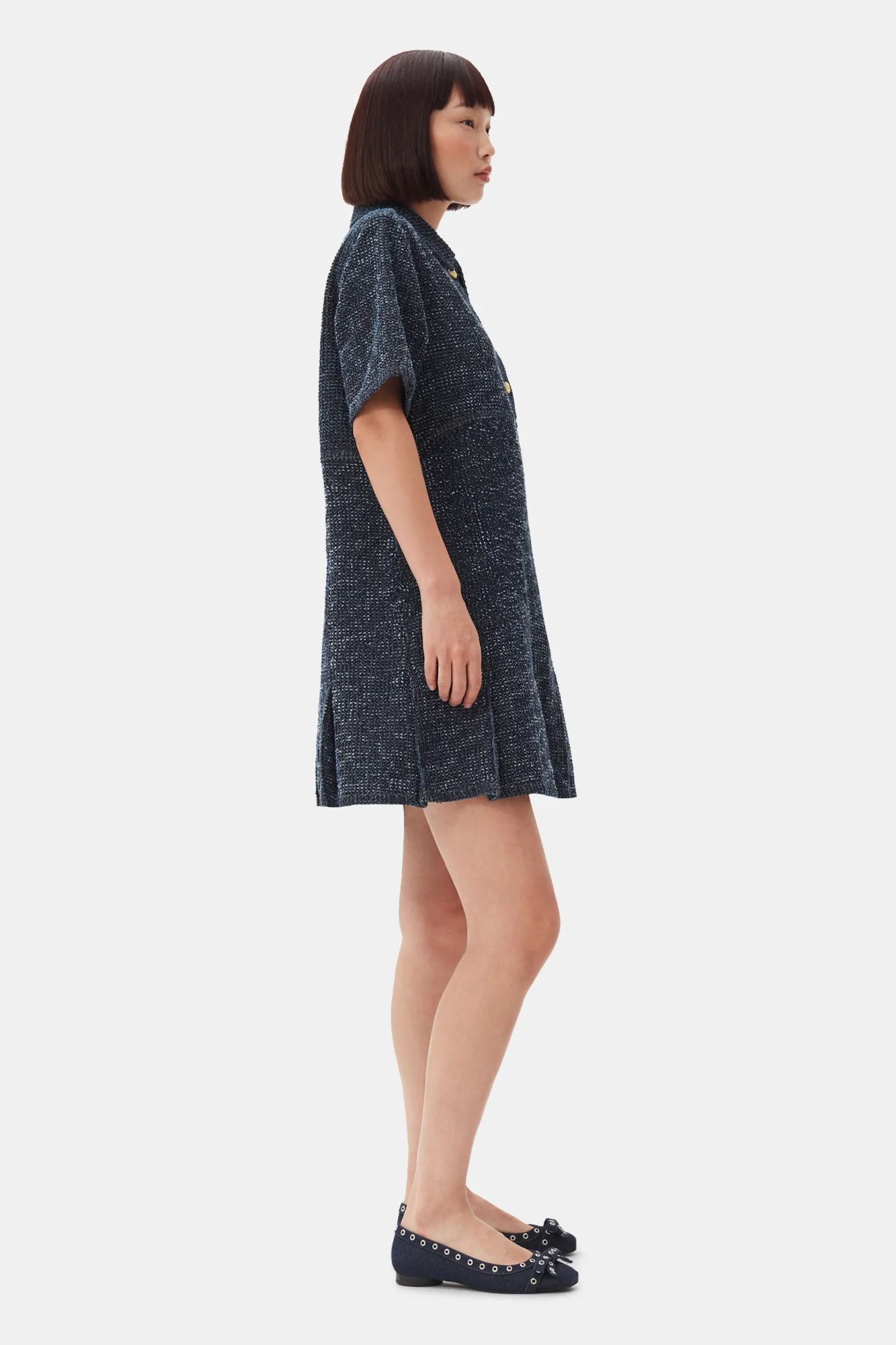 Fluffy Denim Mini Dress | Rinse - Image 5