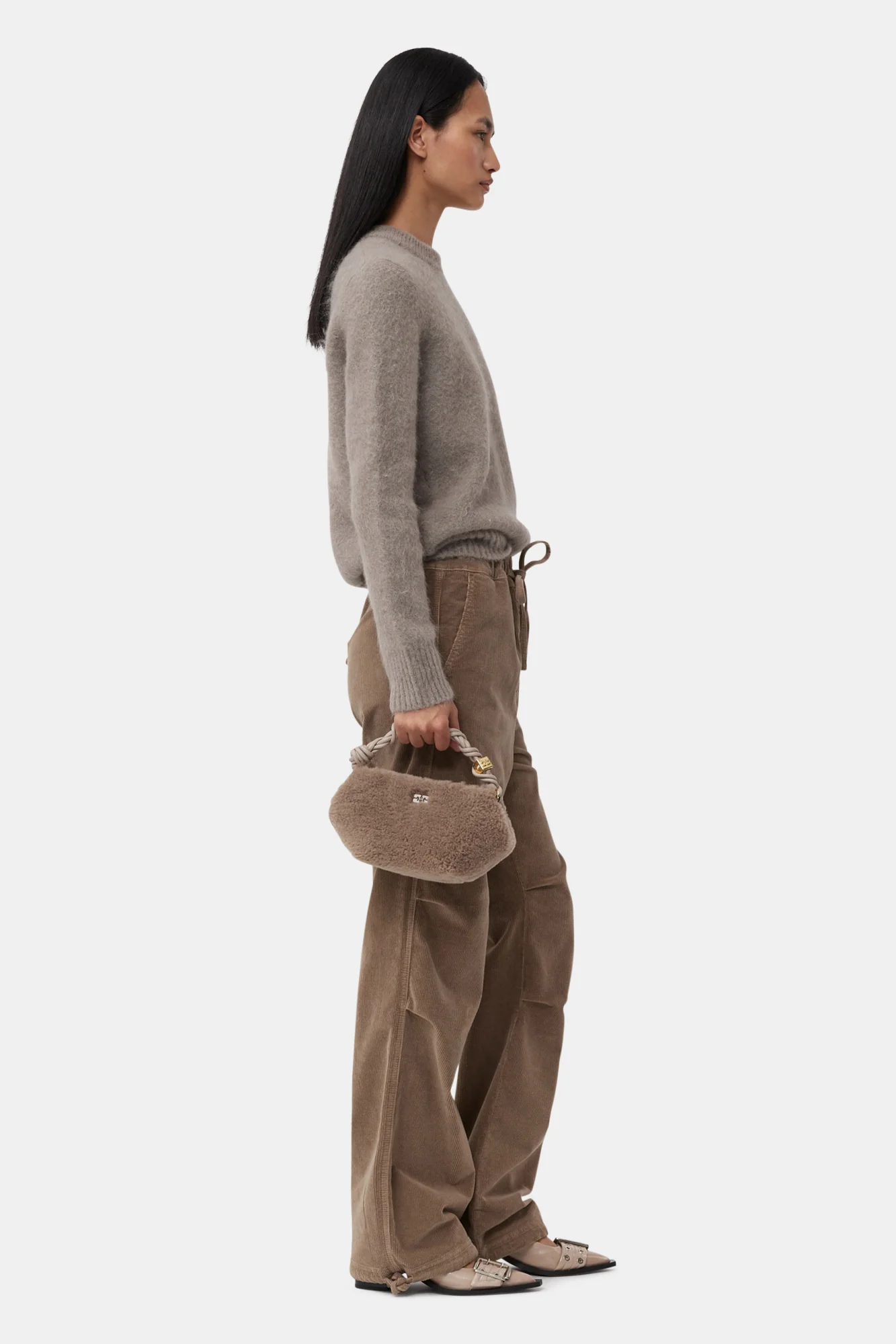Fluffy Mini Bou Bag | Oyster Gray - Image 5