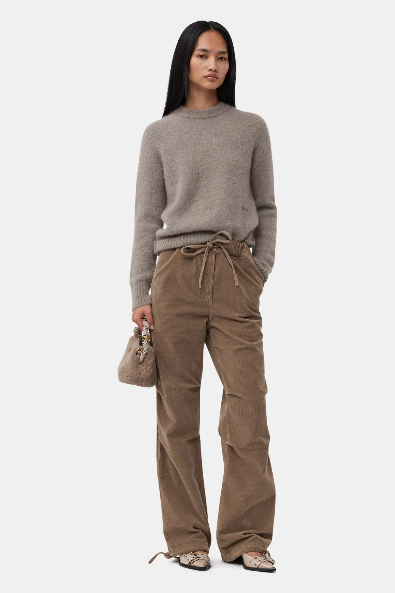 Fluffy Mini Bou Bag | Oyster Gray - Image 6