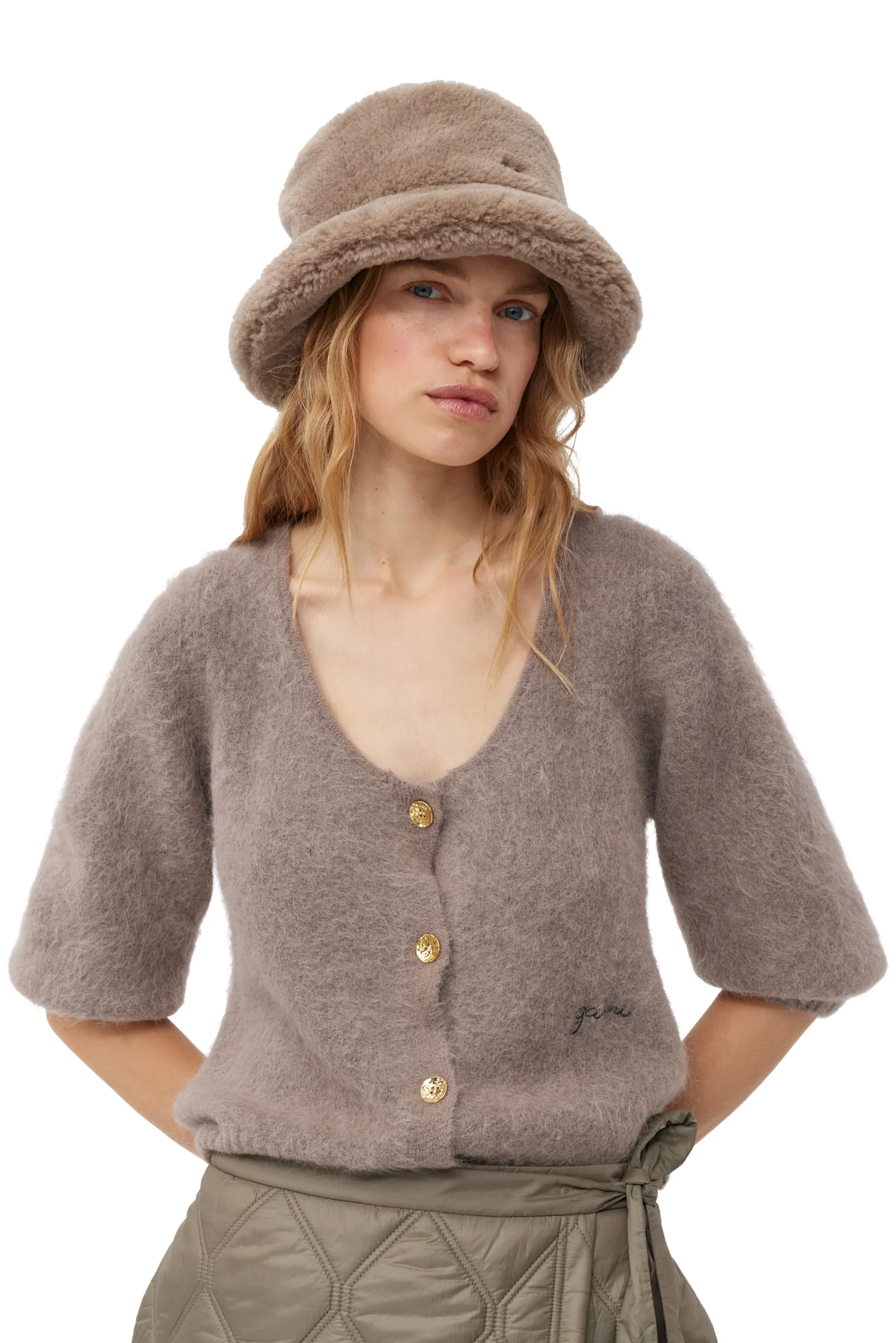 Fluffy Tech Bucket Hat | Oyster Gray - Image 3