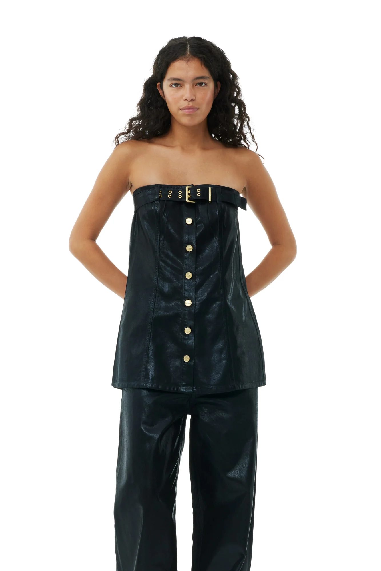 Foil Denim Corsage | Black - Image 3