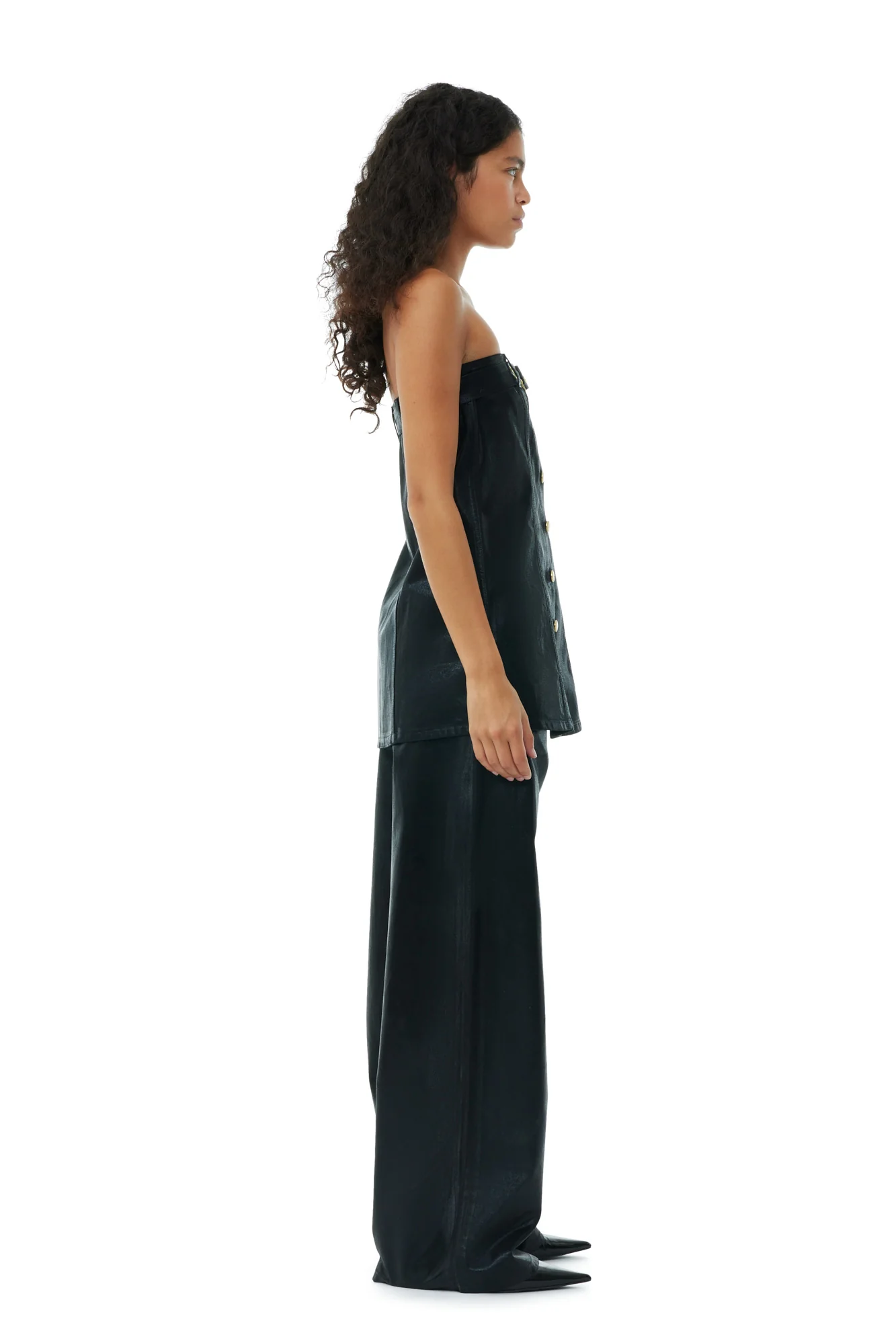 Foil Denim Corsage | Black - Image 5