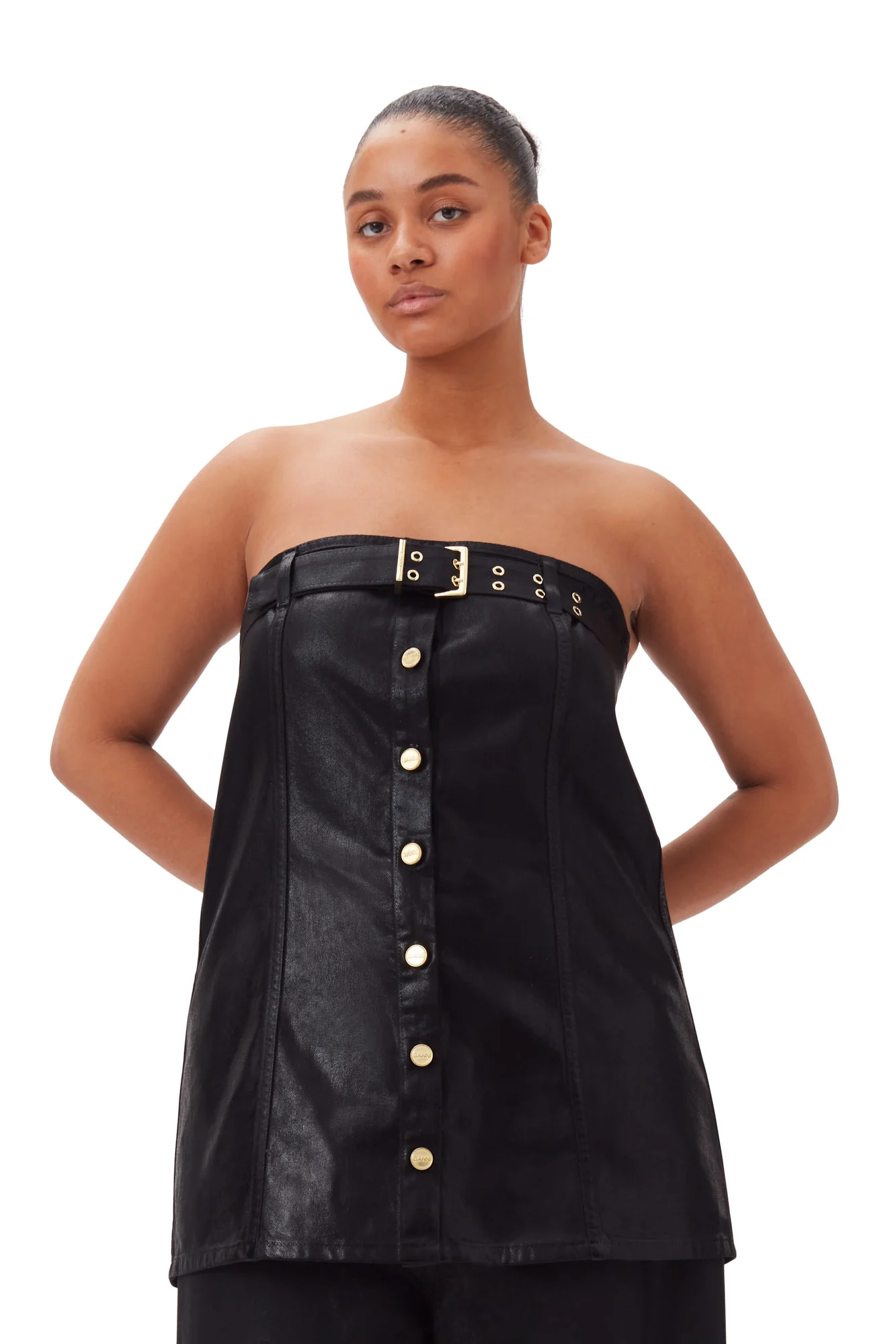 Foil Denim Corsage | Black - Image 7