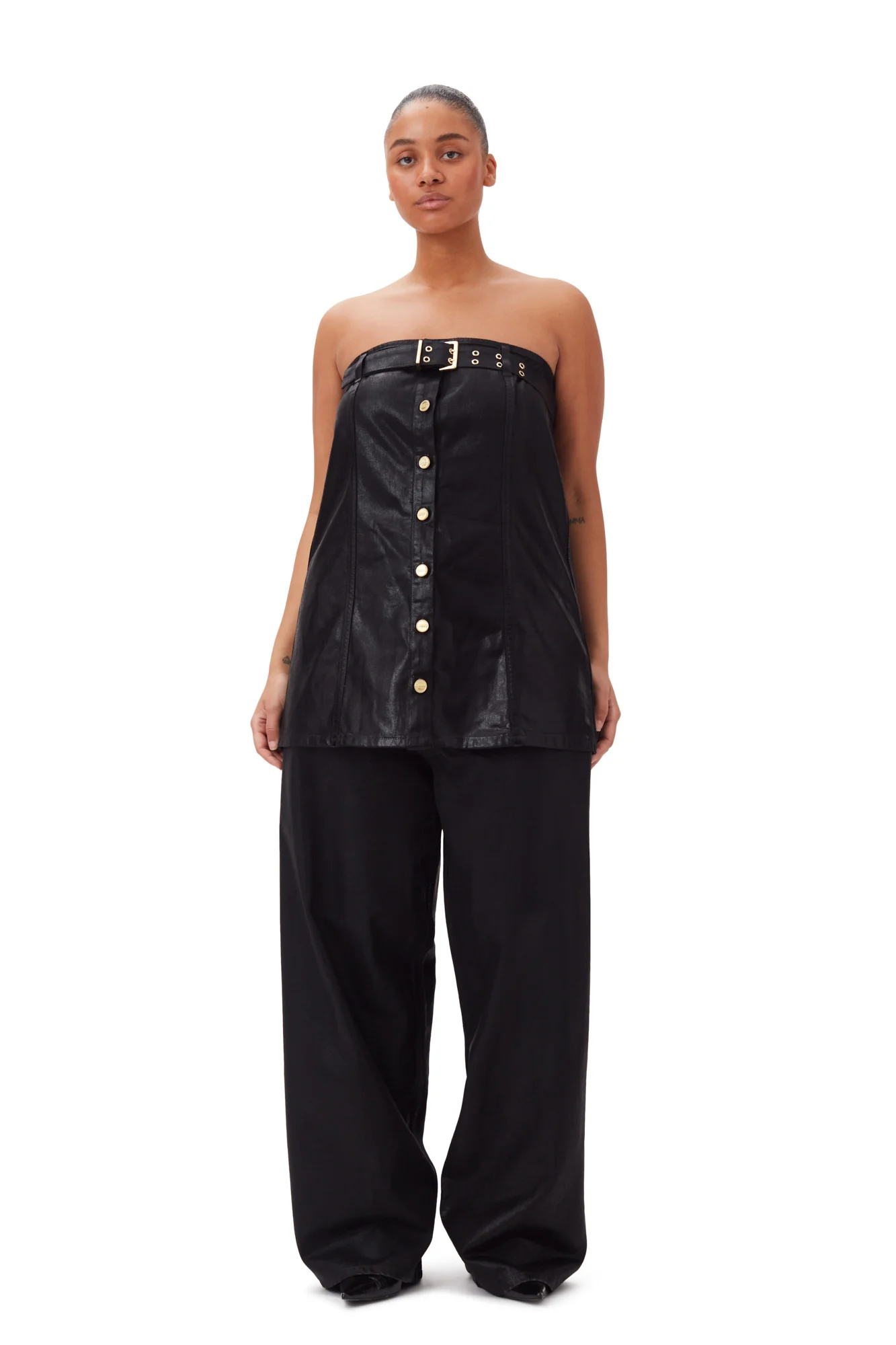Foil Denim Corsage | Black - Image 8