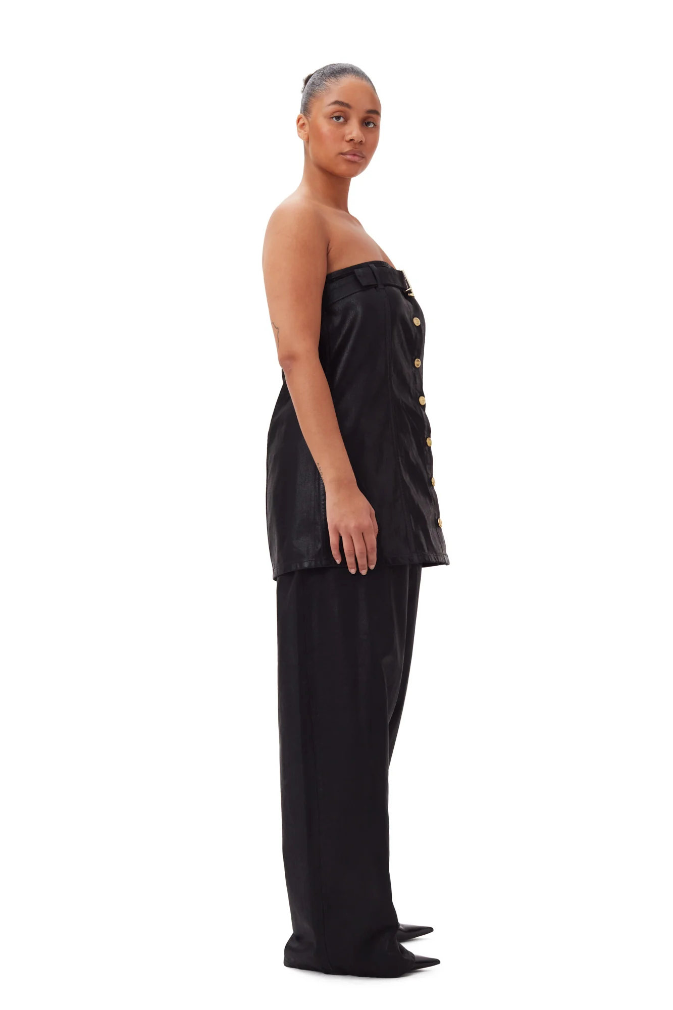 Foil Denim Corsage | Black - Image 9