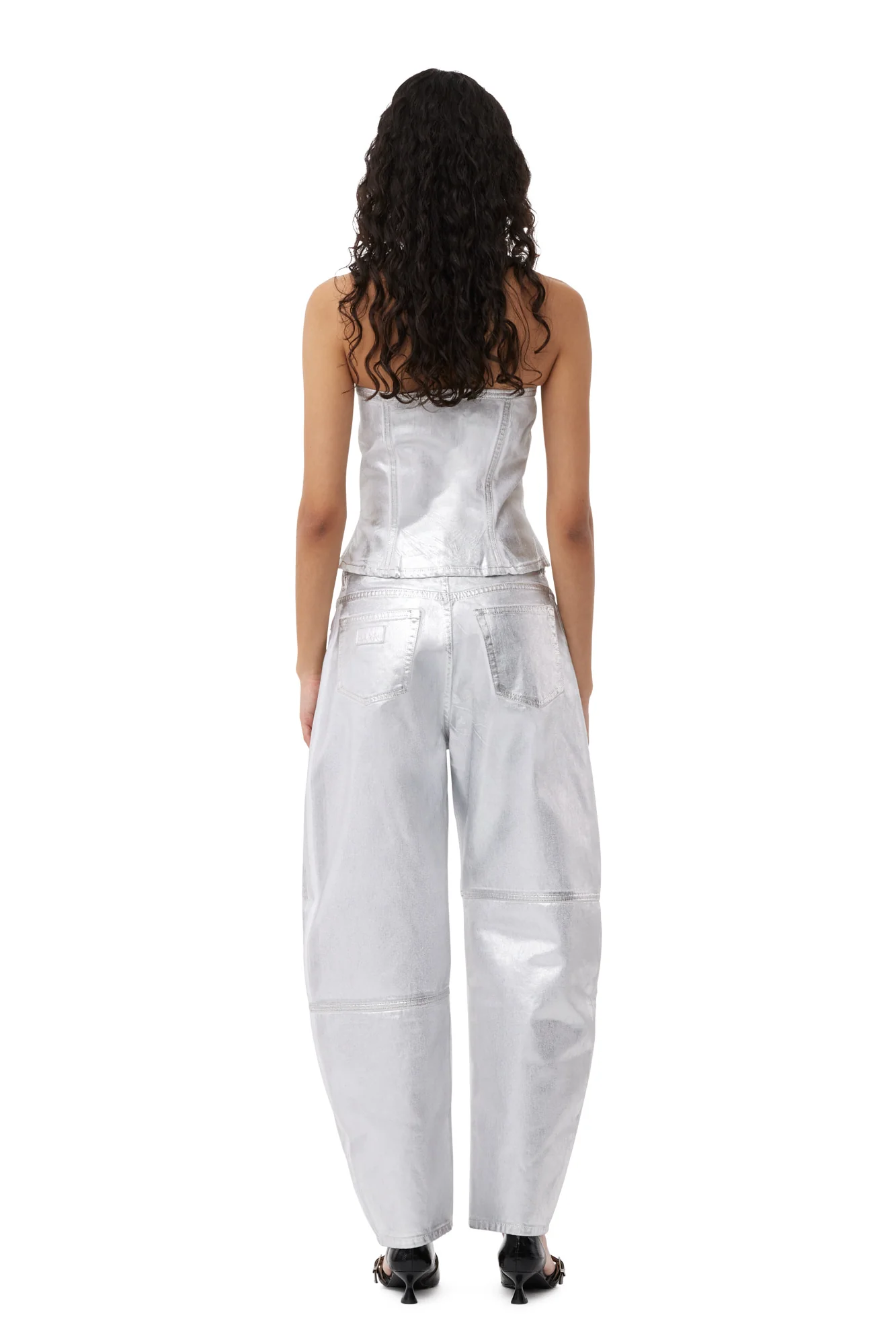 Foil Denim Corsage | Bright White - Image 3