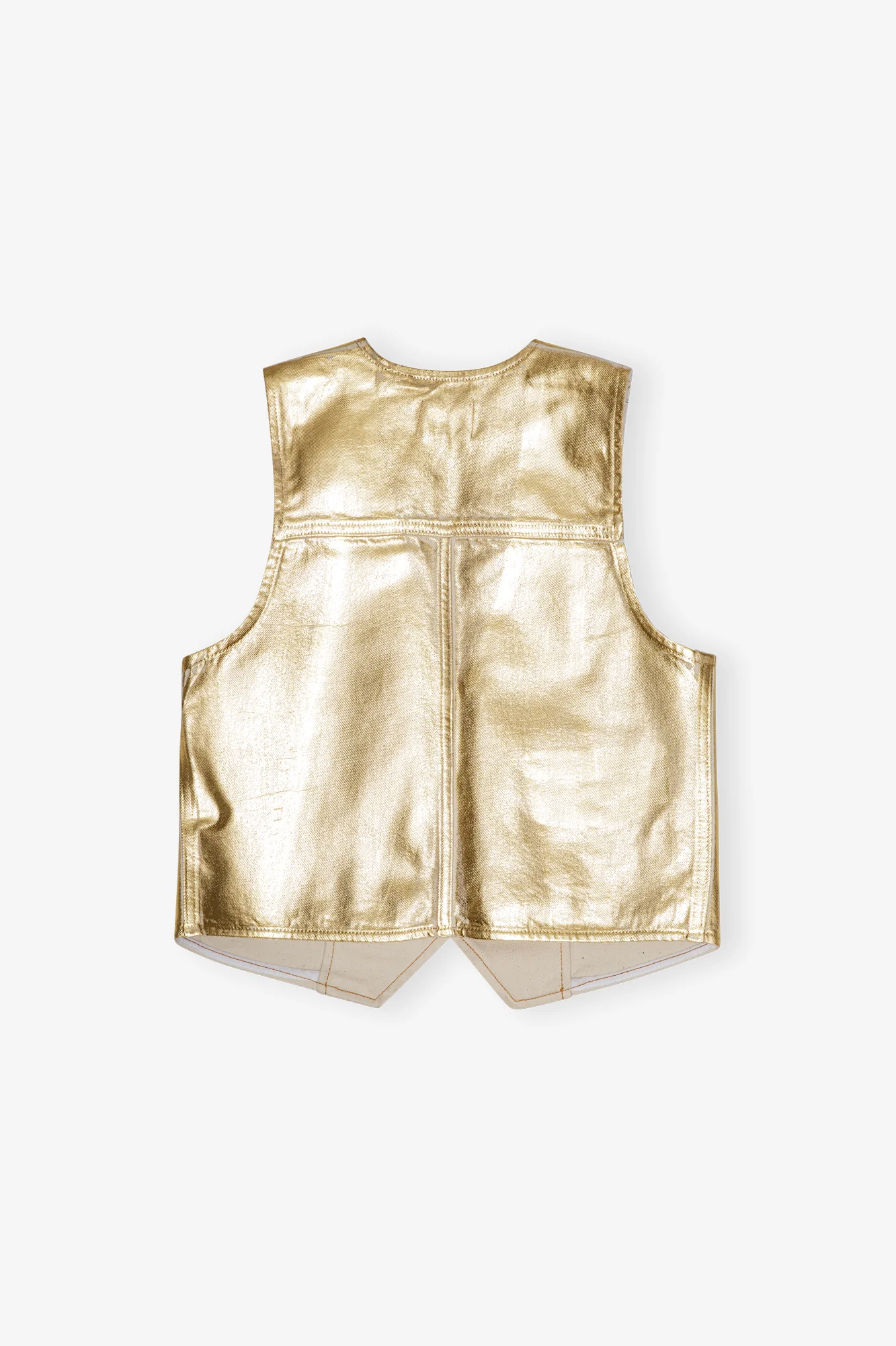 Foil Denim Vest | Egret - Image 2