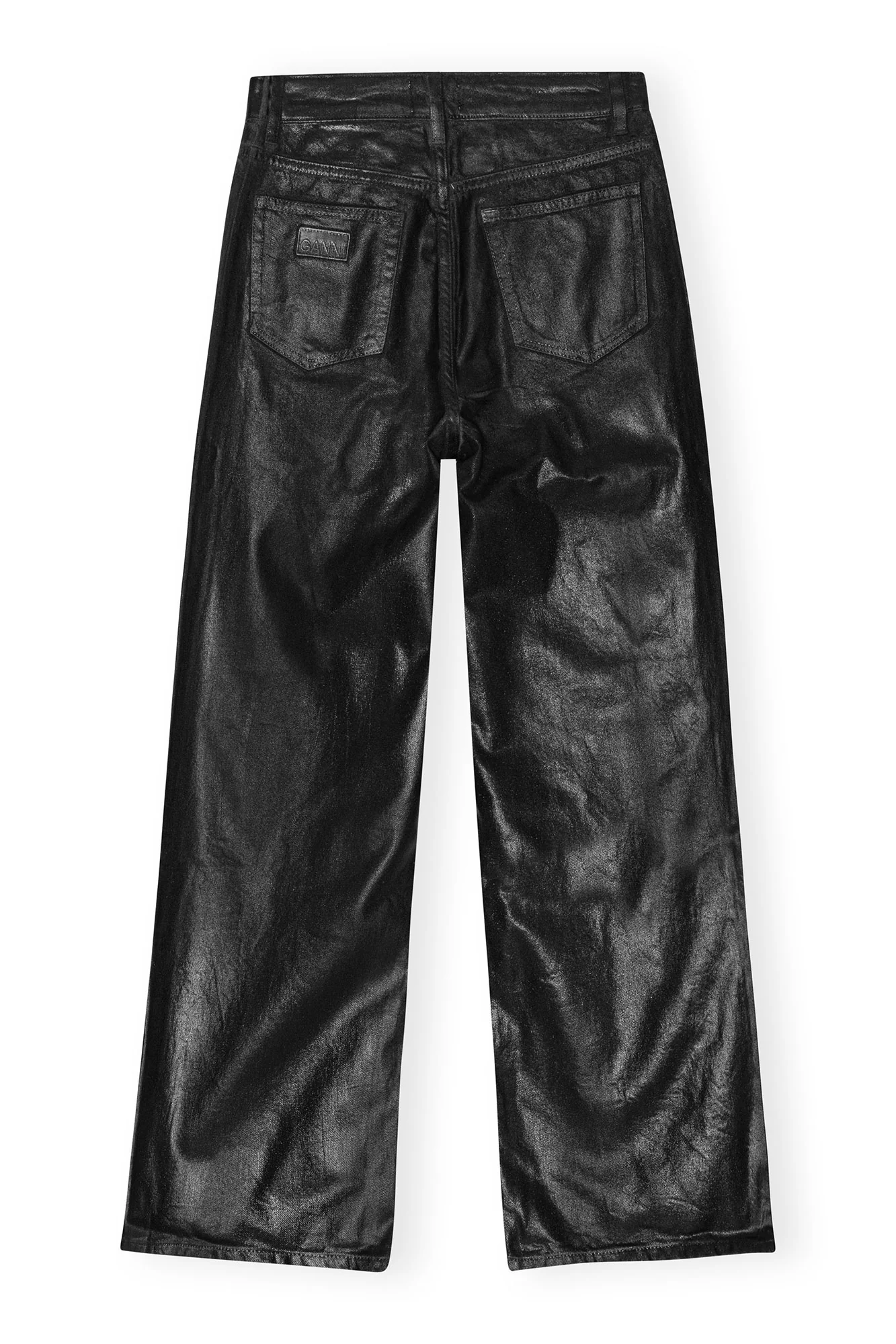 Foil Denim Wide Jeans | Black - Image 2