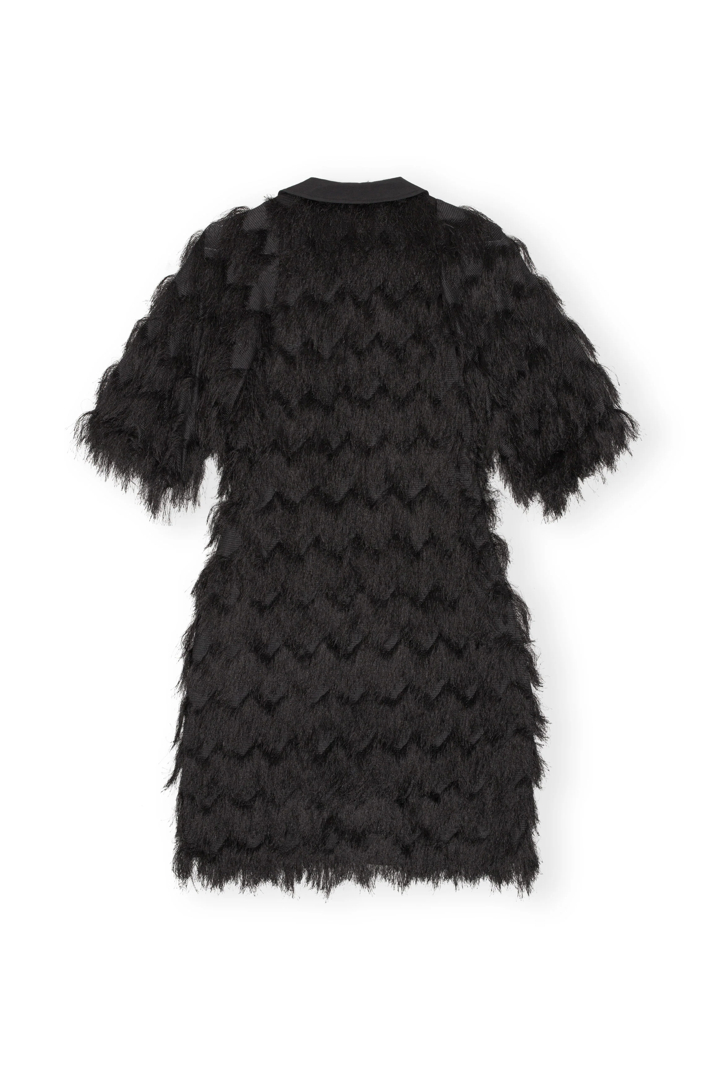 Fringe Mesh Mini Dress | Black - Image 2