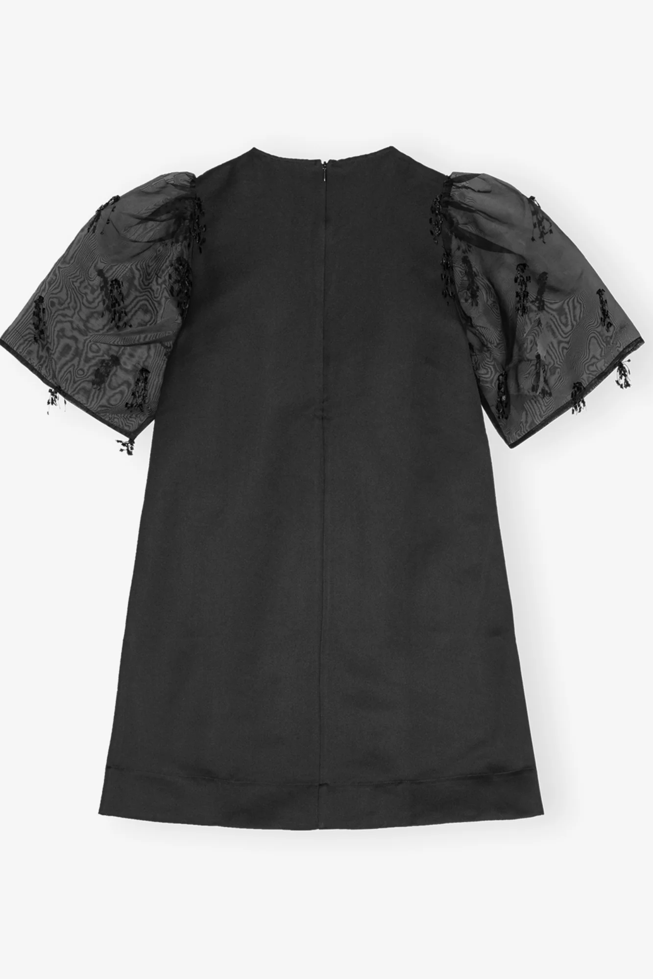 Fringed Organza Mini Dress | Black - Image 2