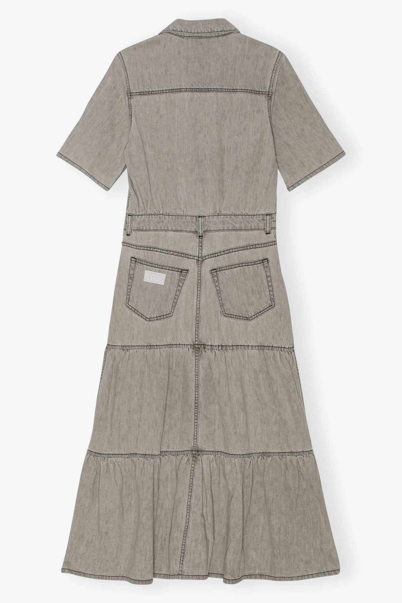 Future Denim Long Dress | Gray Quill - Image 2