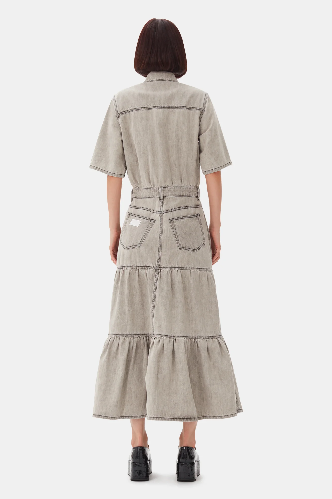 Future Denim Long Dress | Gray Quill - Image 6