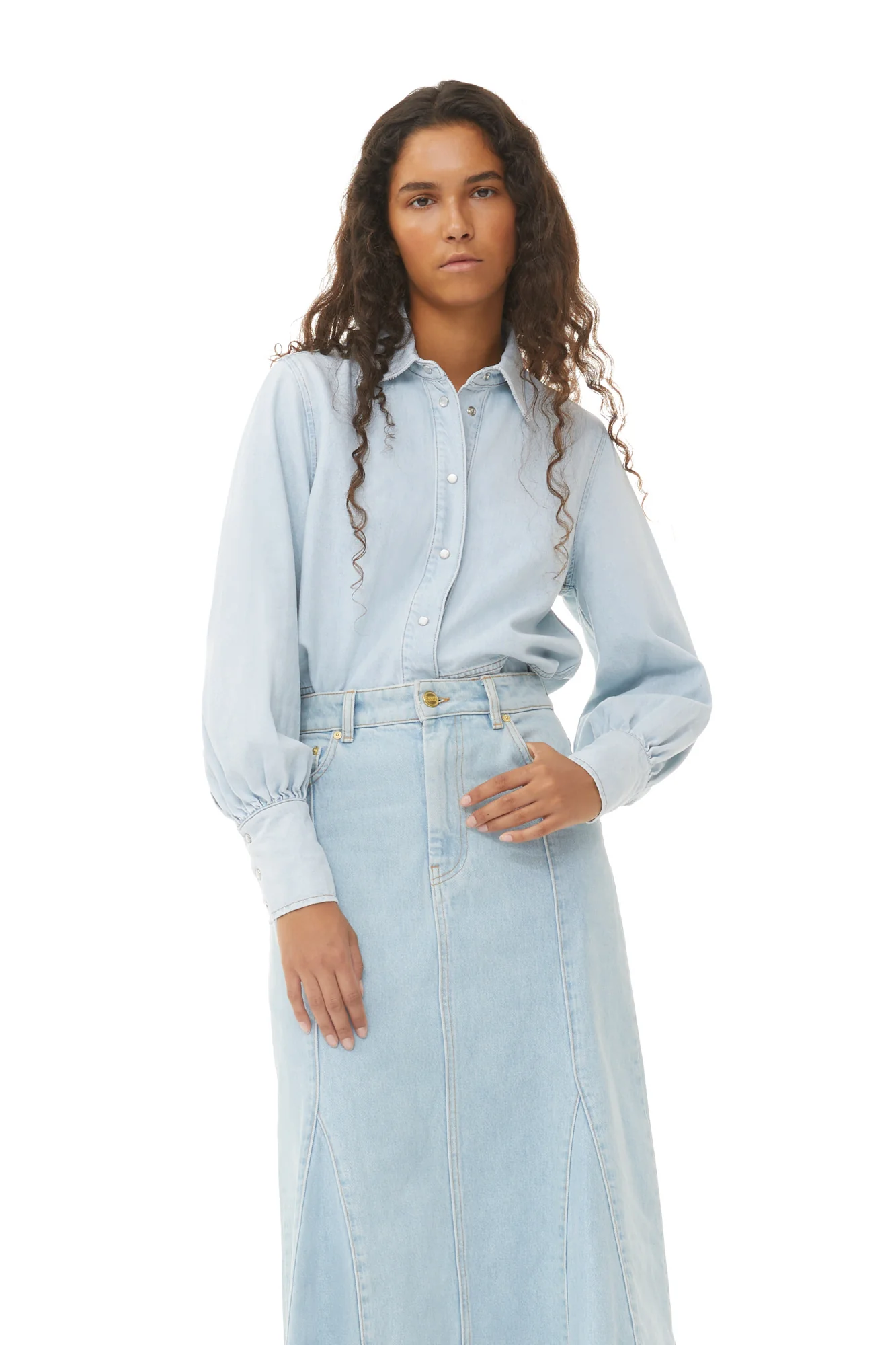 Future Denim Shirt | Light Blue Vintage - Image 3