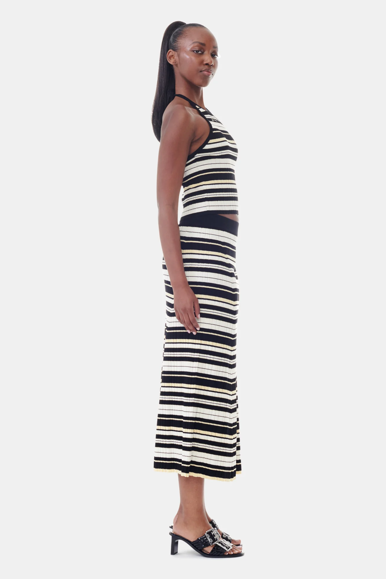 Future Viscose Rib Long Skirt | Multicolor - Image 5