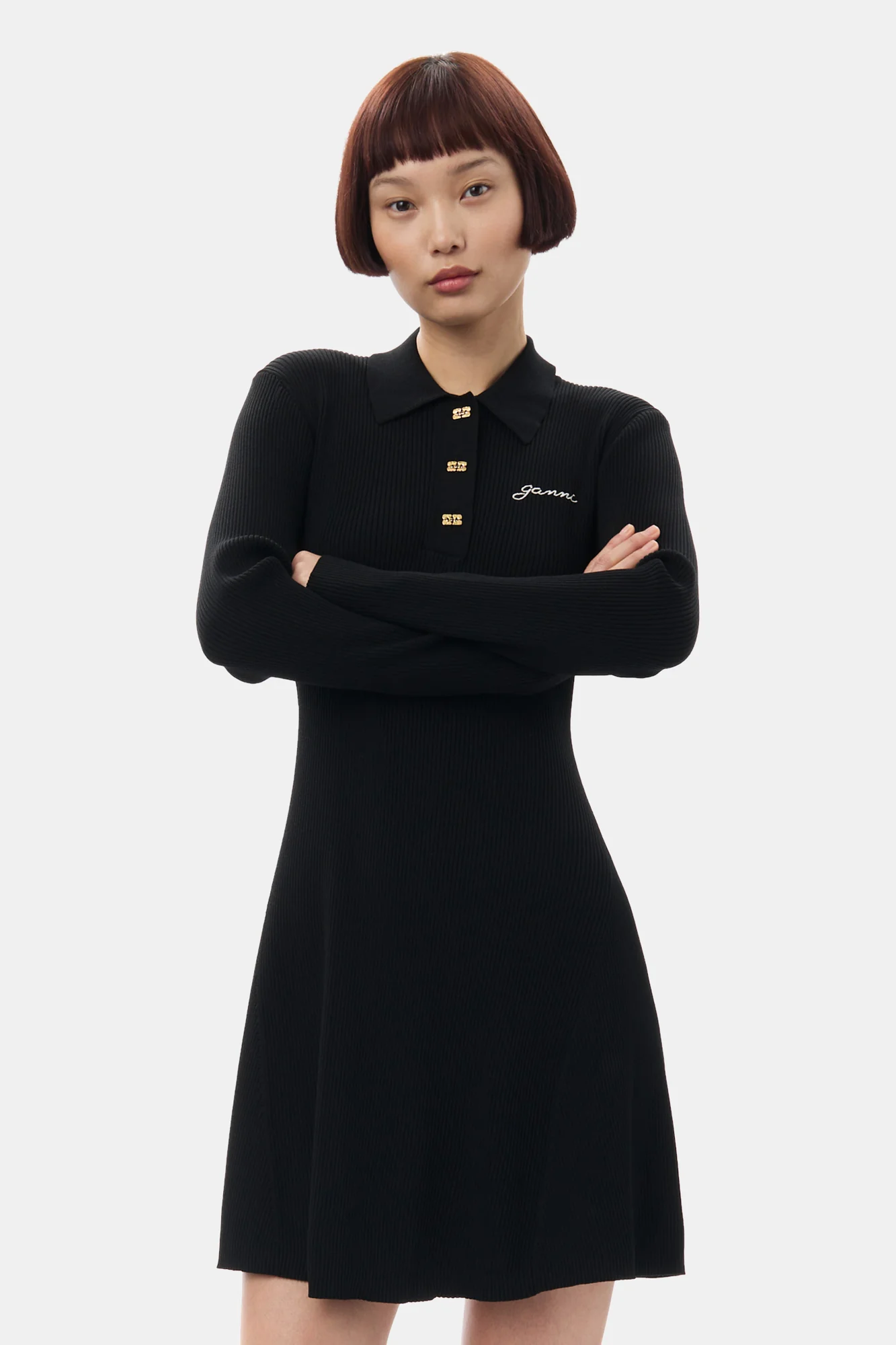 Future Viscose Rib Mini Dress | Black - Image 4