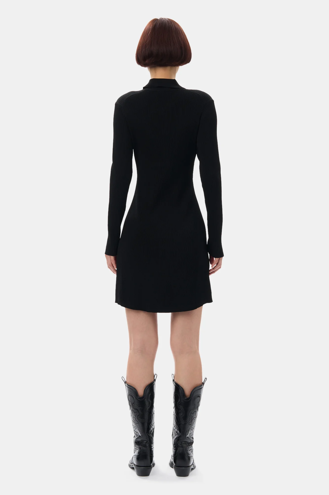 Future Viscose Rib Mini Dress | Black - Image 6