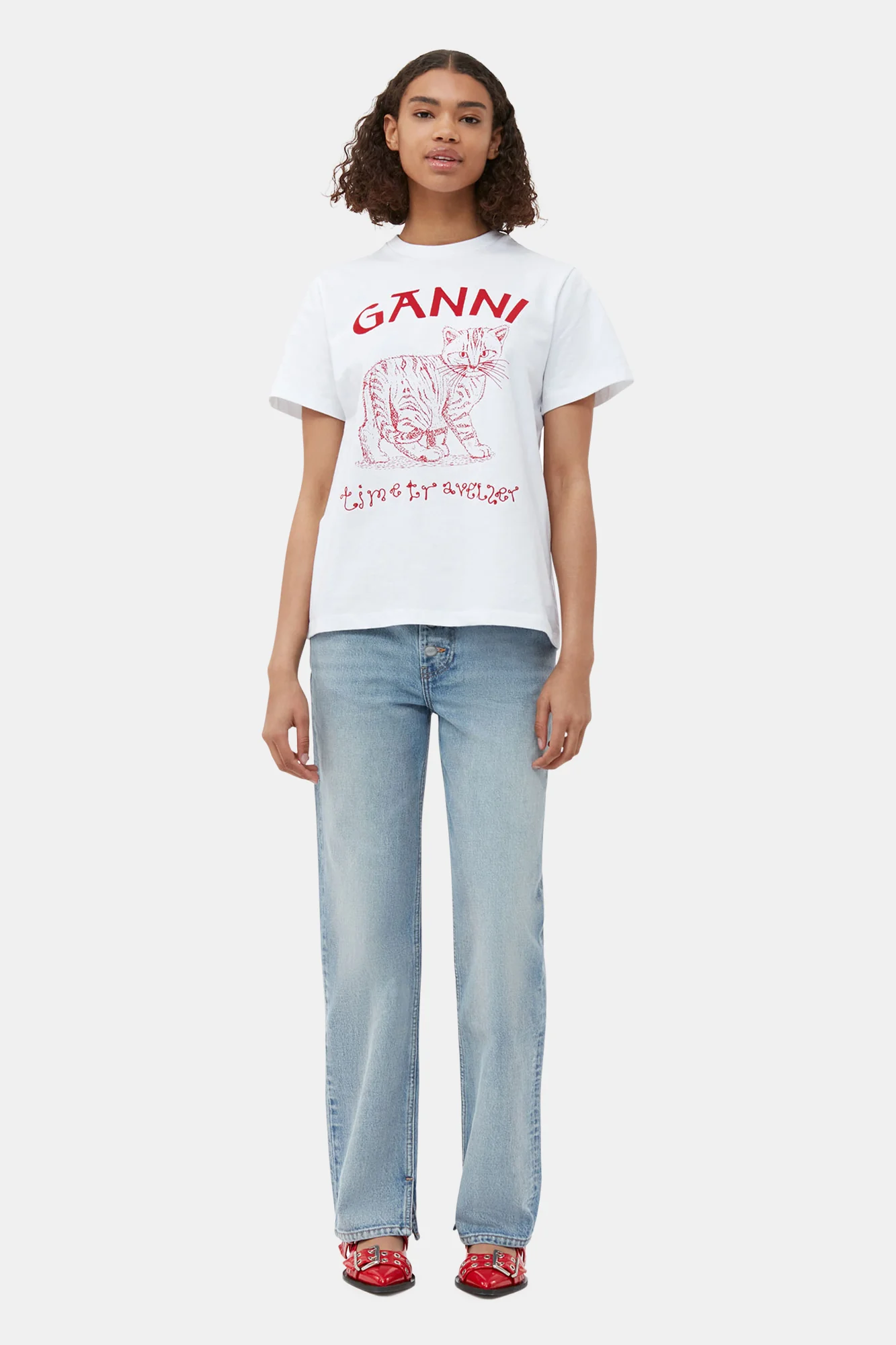 Future White Jersey Relaxed Embroidered T-Shirt | Bright White - Image 5