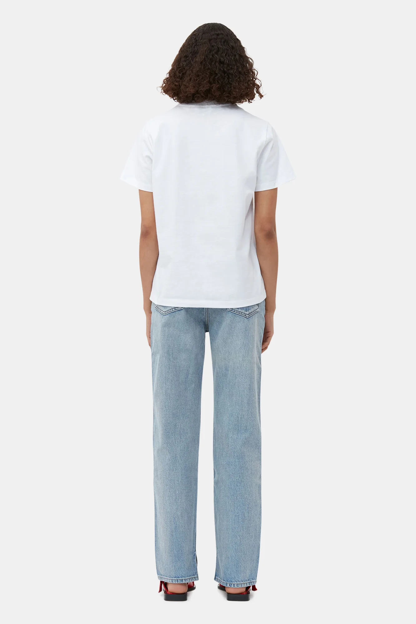 Future White Jersey Relaxed Embroidered T-Shirt | Bright White - Image 6