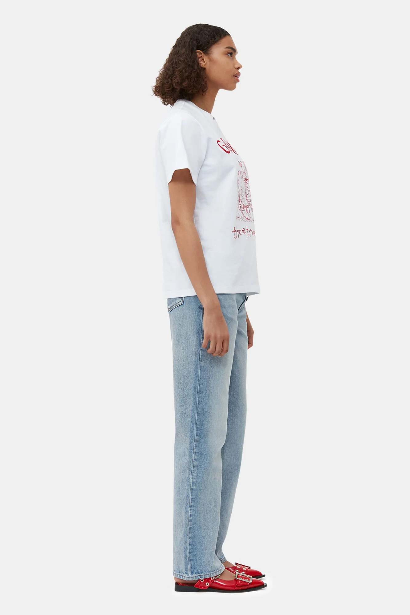 Future White Jersey Relaxed Embroidered T-Shirt | Bright White - Image 7