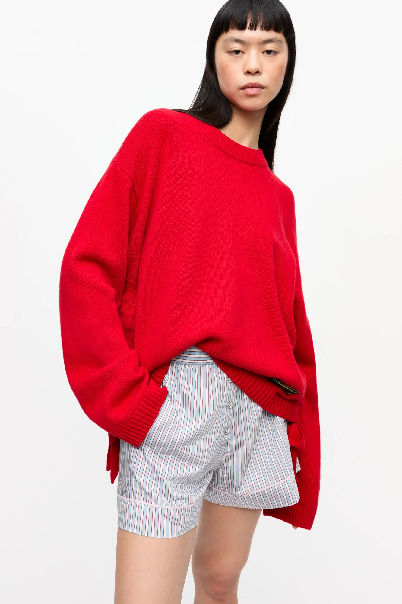 Future Wool Mix Oversized Jumper | Racing Red - Image 5