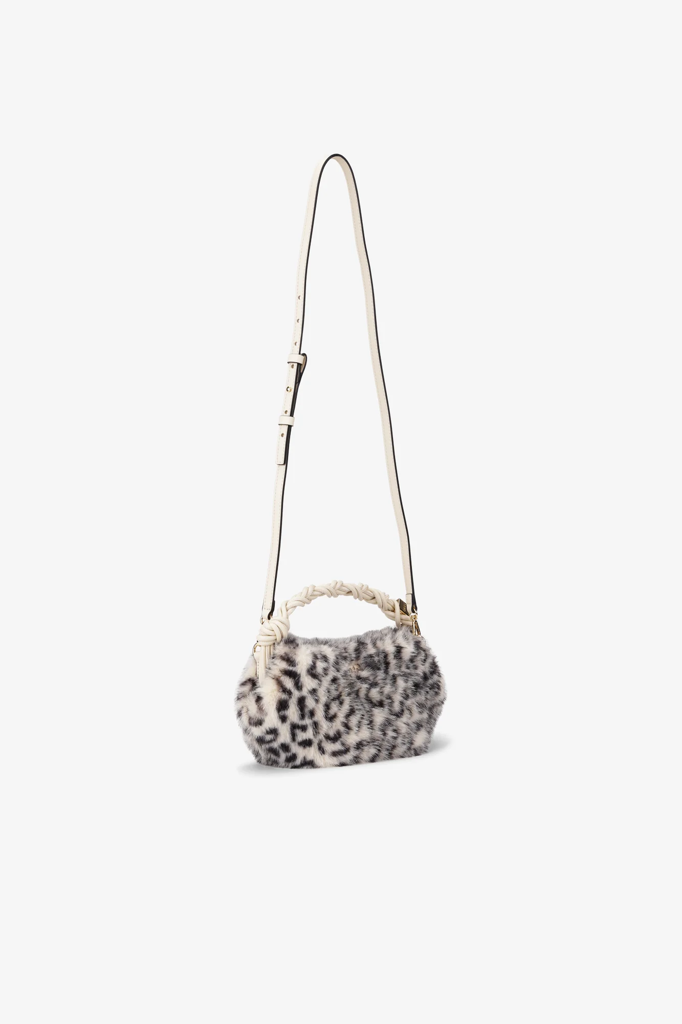 Ganni Bou Bag Mini Fur Print | Leopard - Image 2