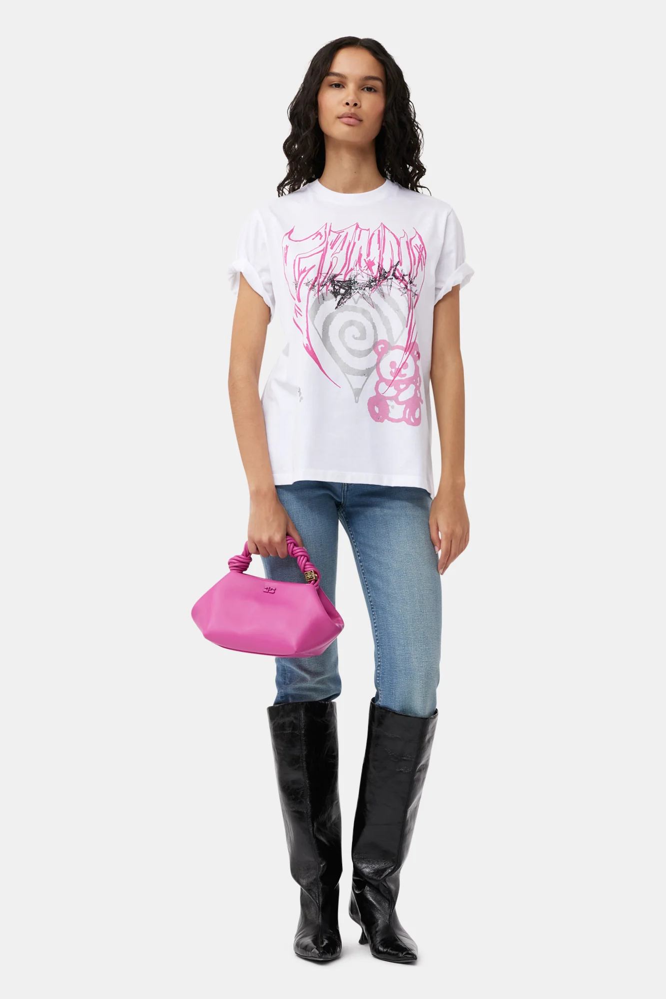 Ganni Bou Bag Small | Shocking Pink - Image 6