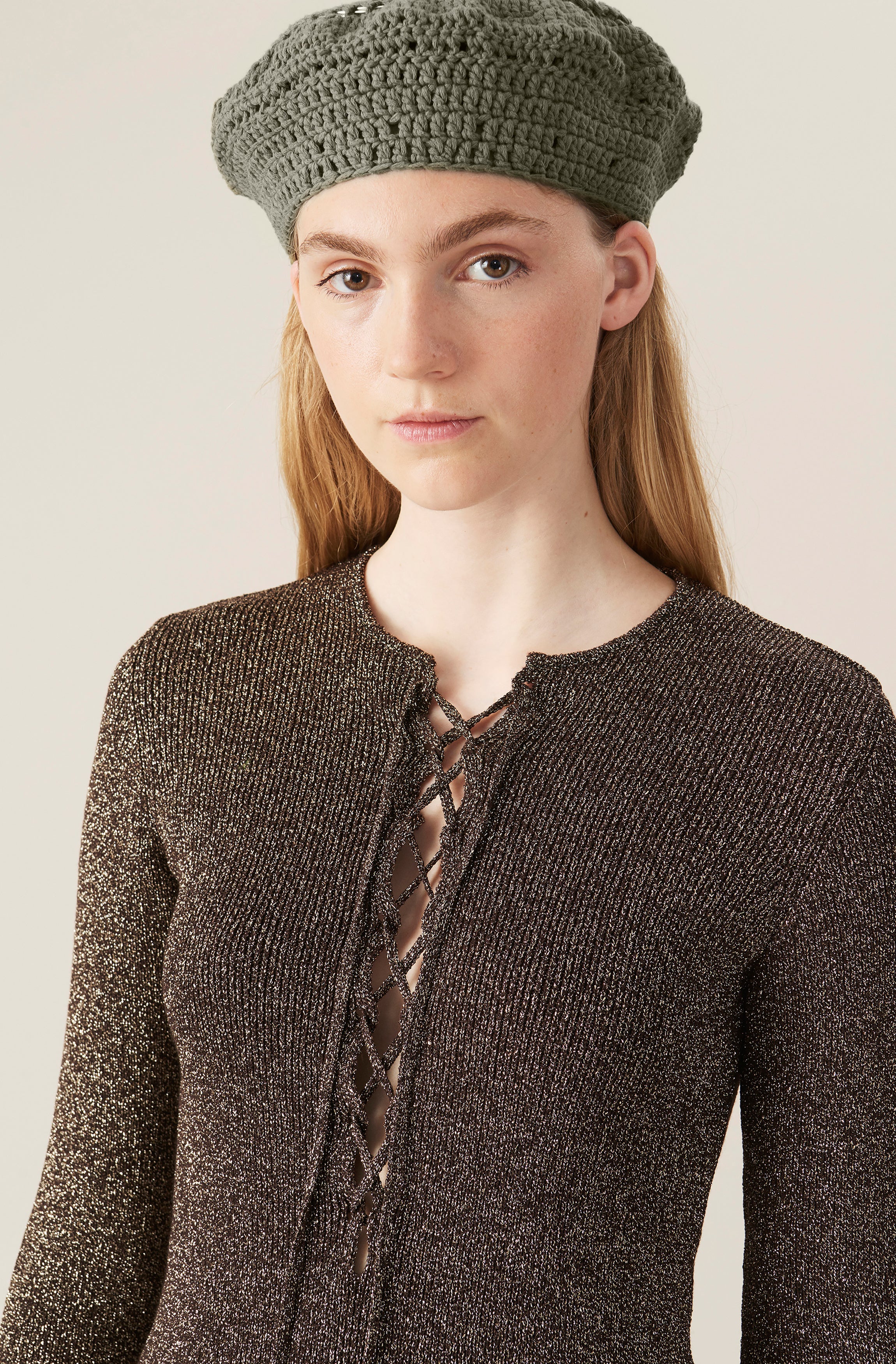 Glitter Knit Fitted Blouse | Mole - Image 5