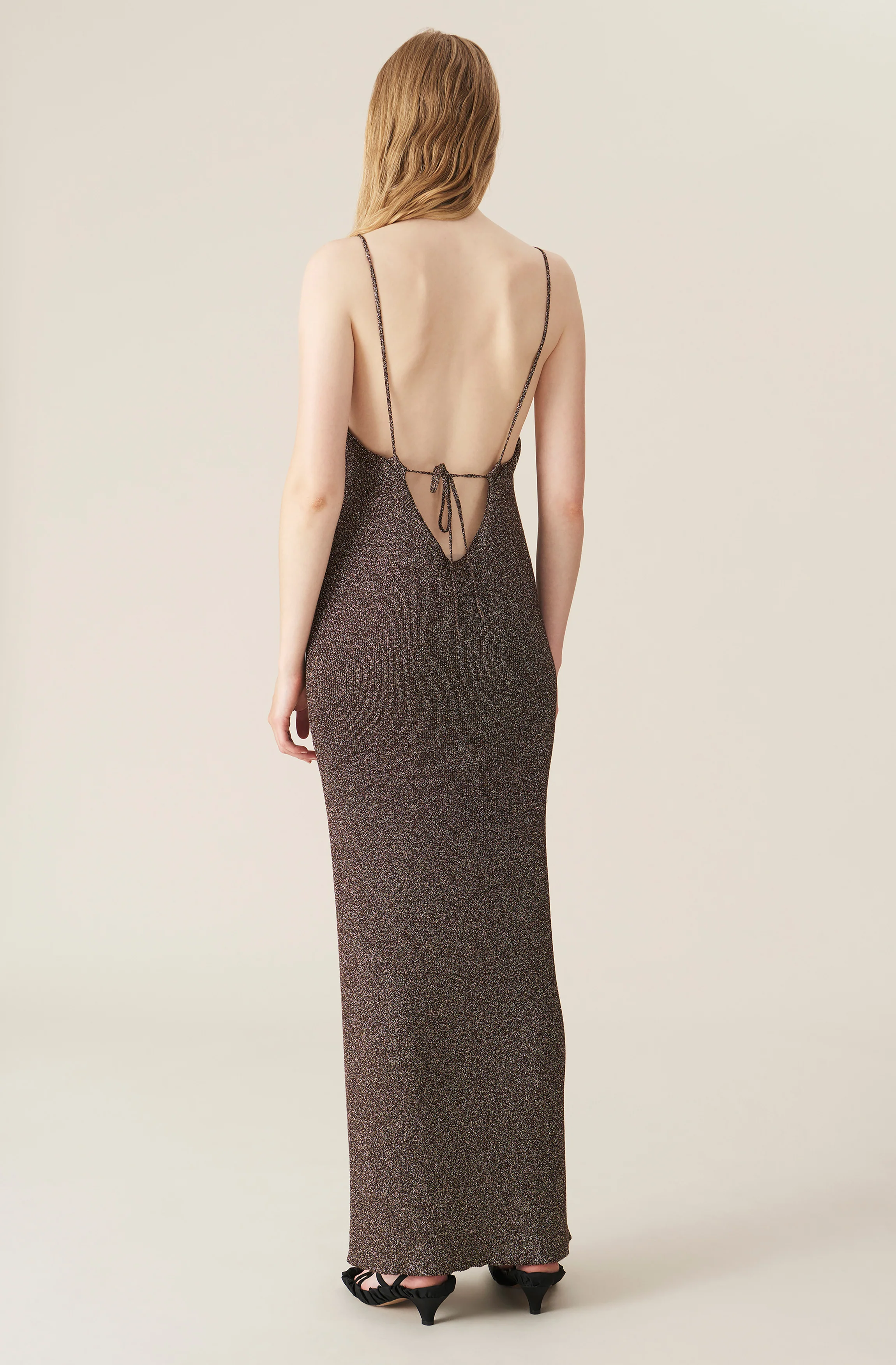 Glitter Knit Strap Dress | Mole - Image 3
