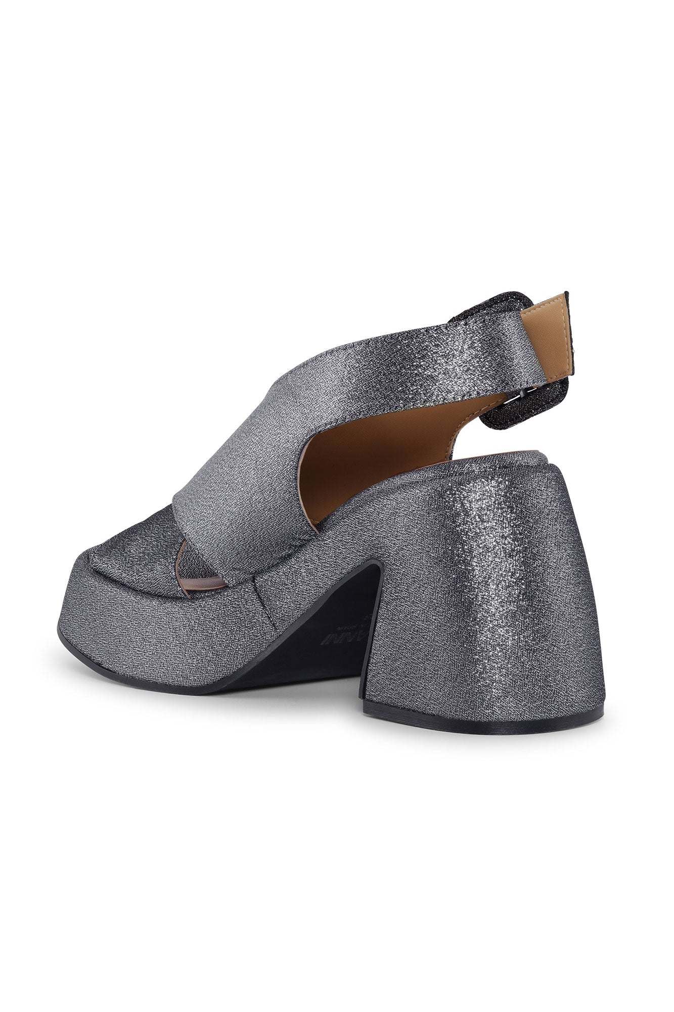 Glitter Platform Sandals | Silver - Image 2