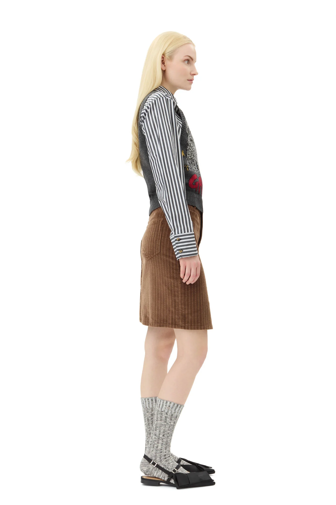 Graphic Cats Vest | Gray Quill - Image 5