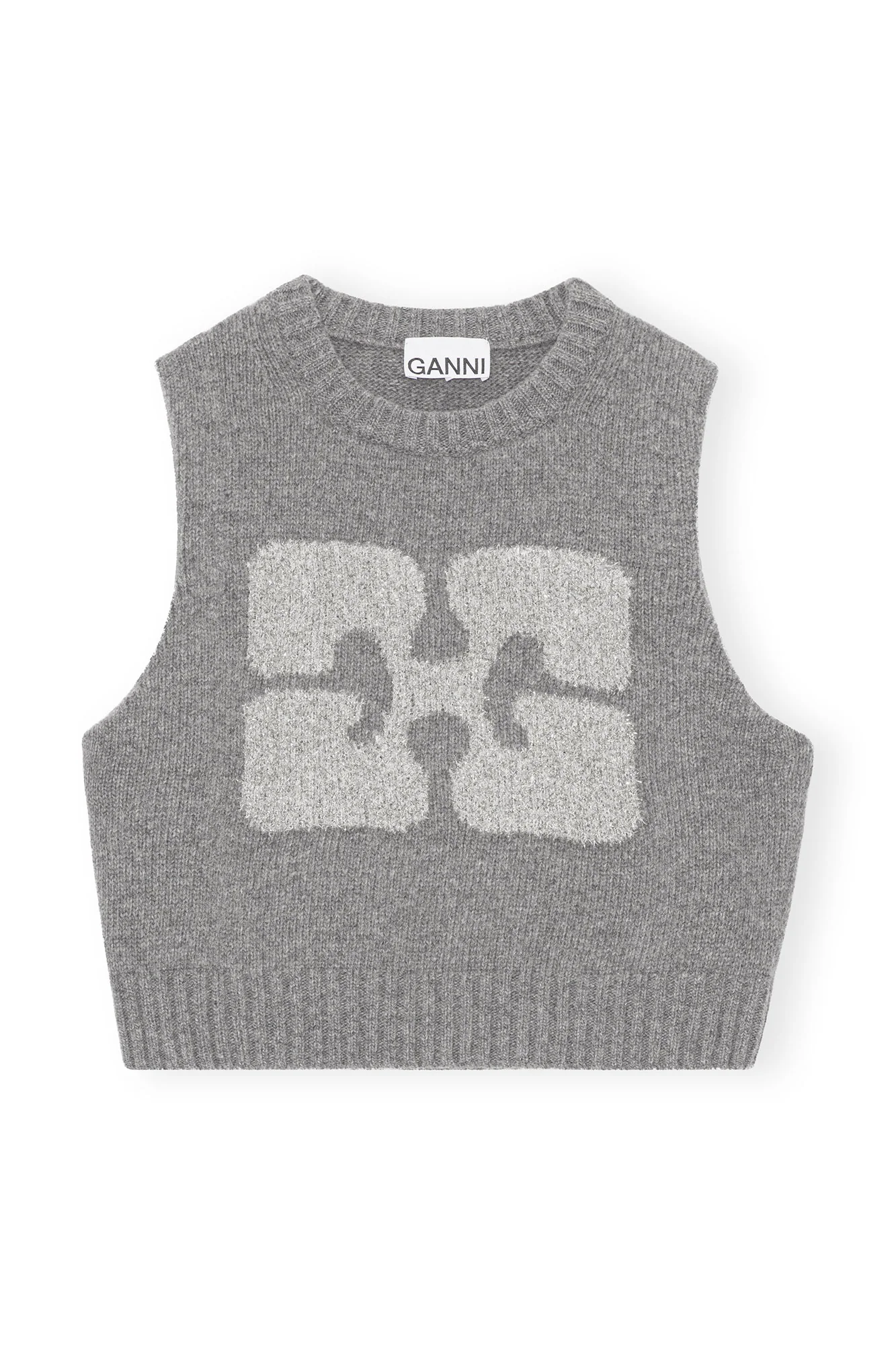 Graphic Cropped Vest | High Rise