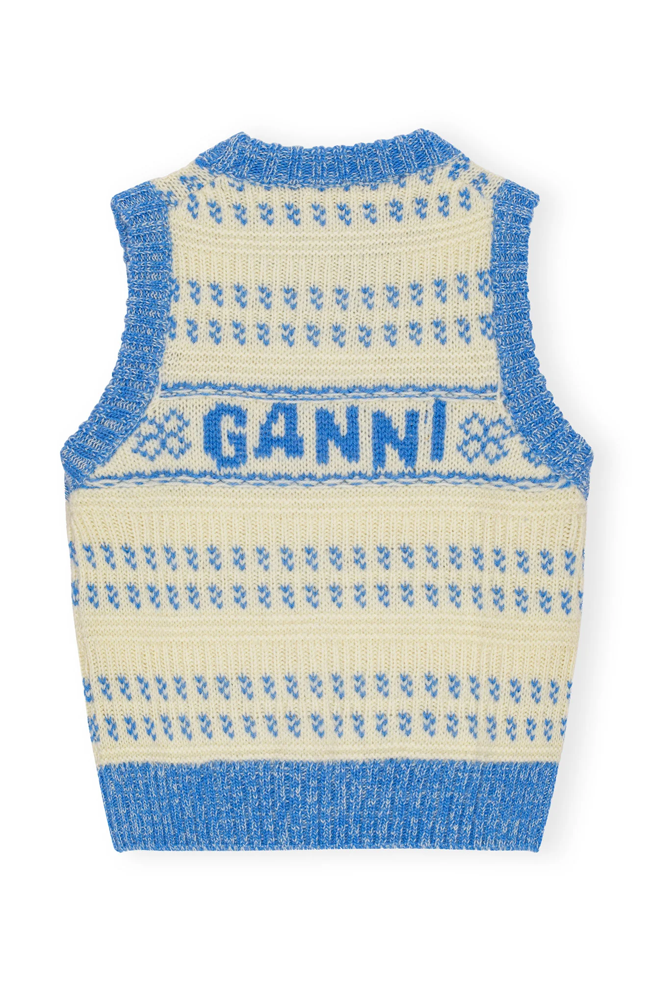 Graphic O-neck Vest | Strong Blue - Image 2