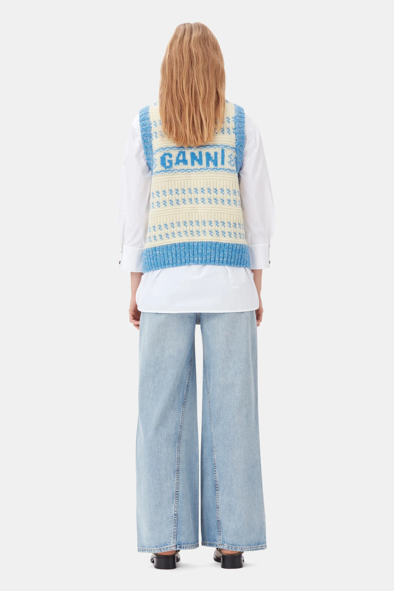 Graphic O-neck Vest | Strong Blue - Image 6